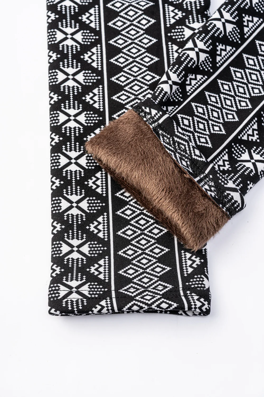 B&W Diamond - Cozy Lined Leggings - Image 5