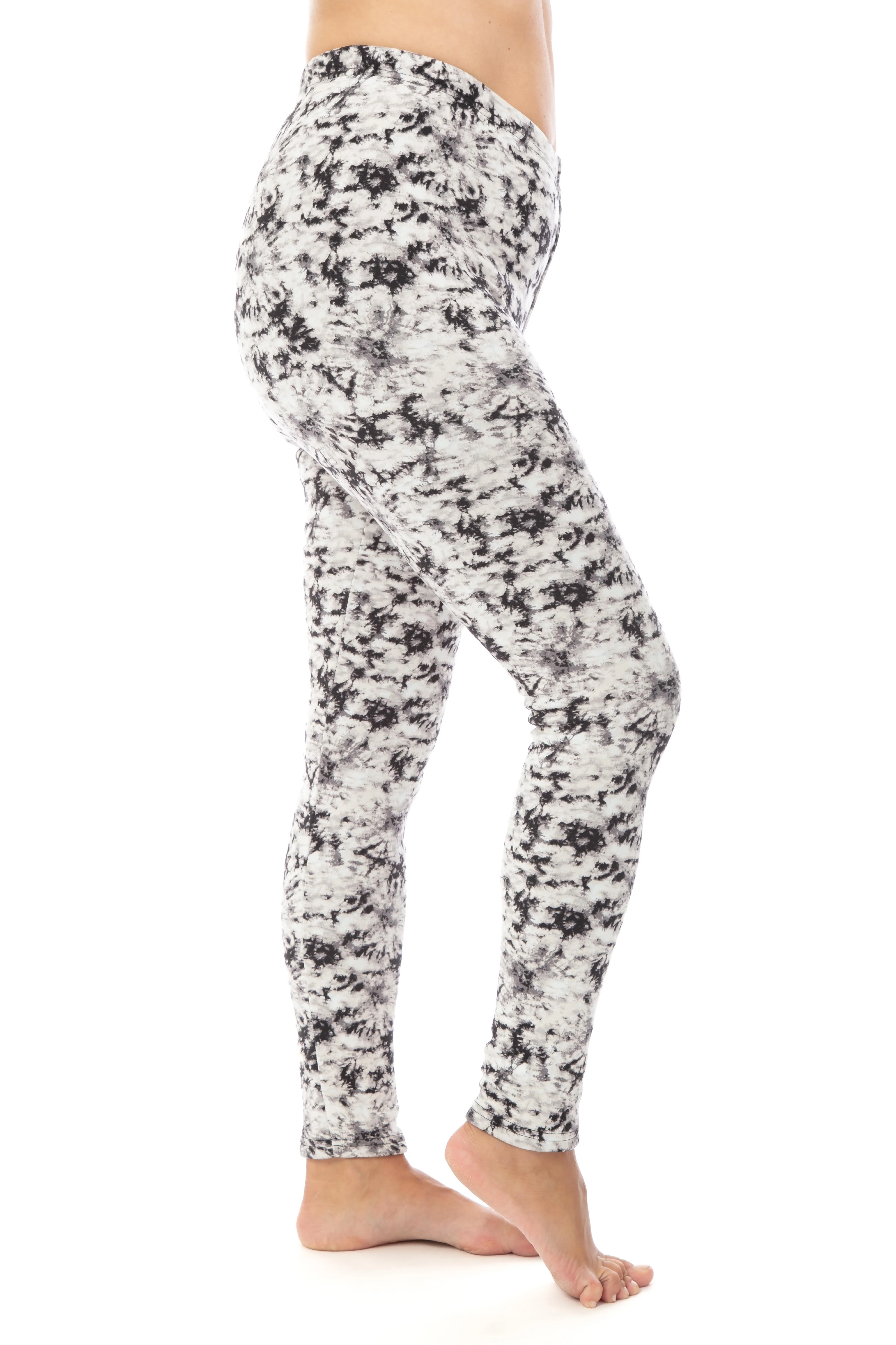B&W Dye - Cozy Lined Leggings