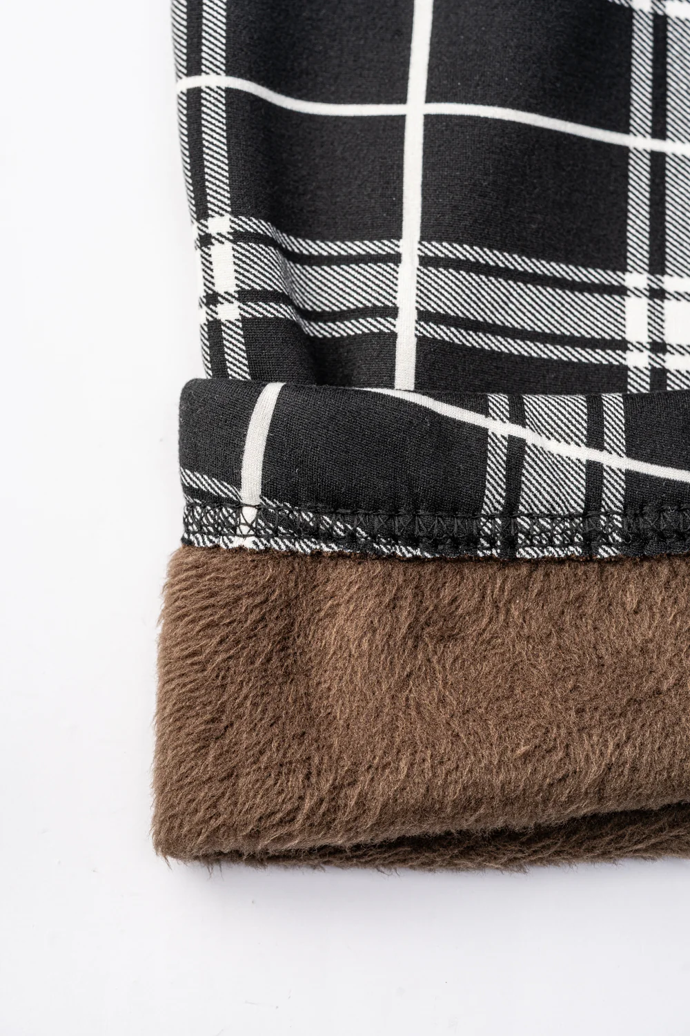 B&W Plaid - Cozy Lined Leggings - Image 7