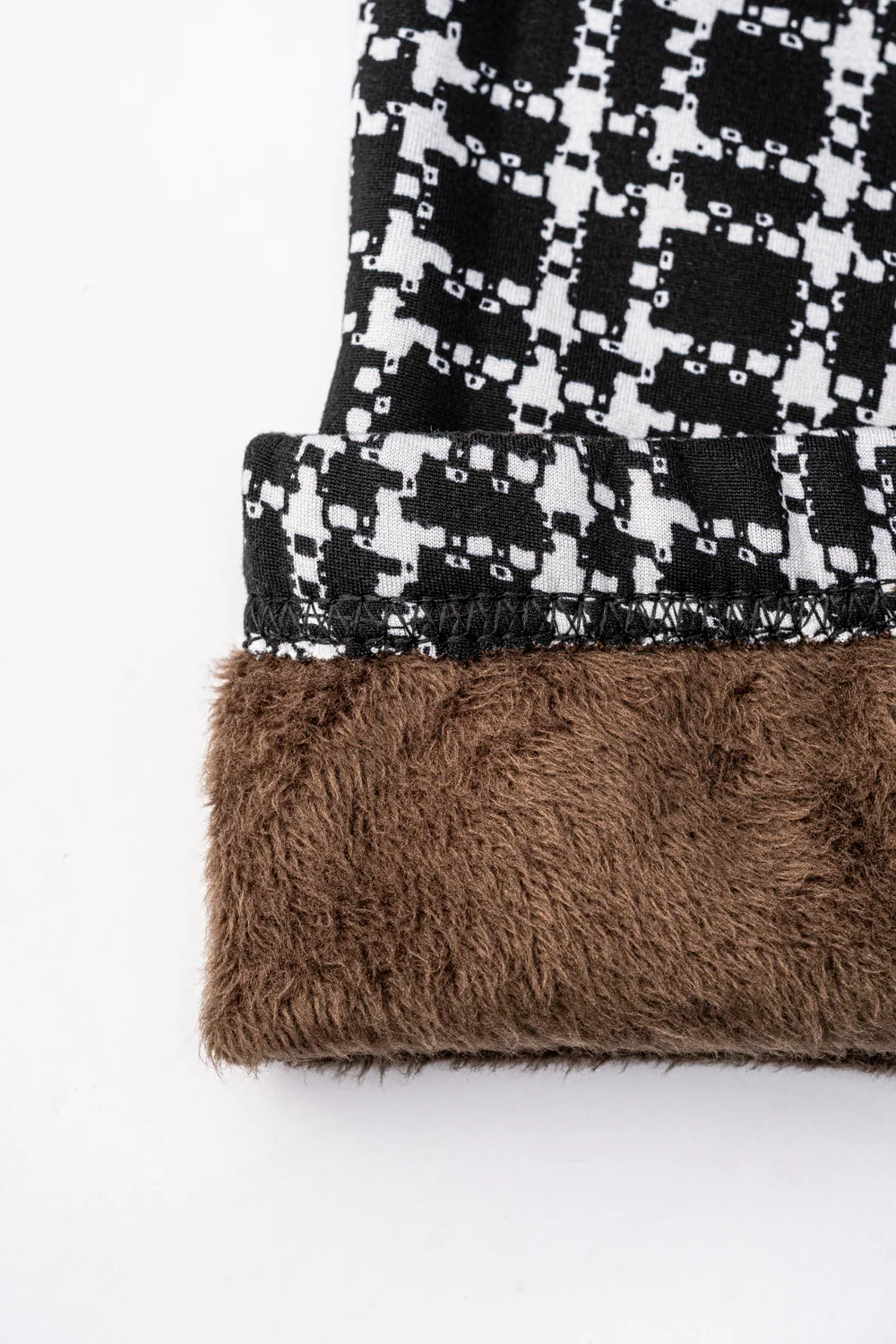 B&W Plaid Checks - Cozy Lined Leggings - Image 9