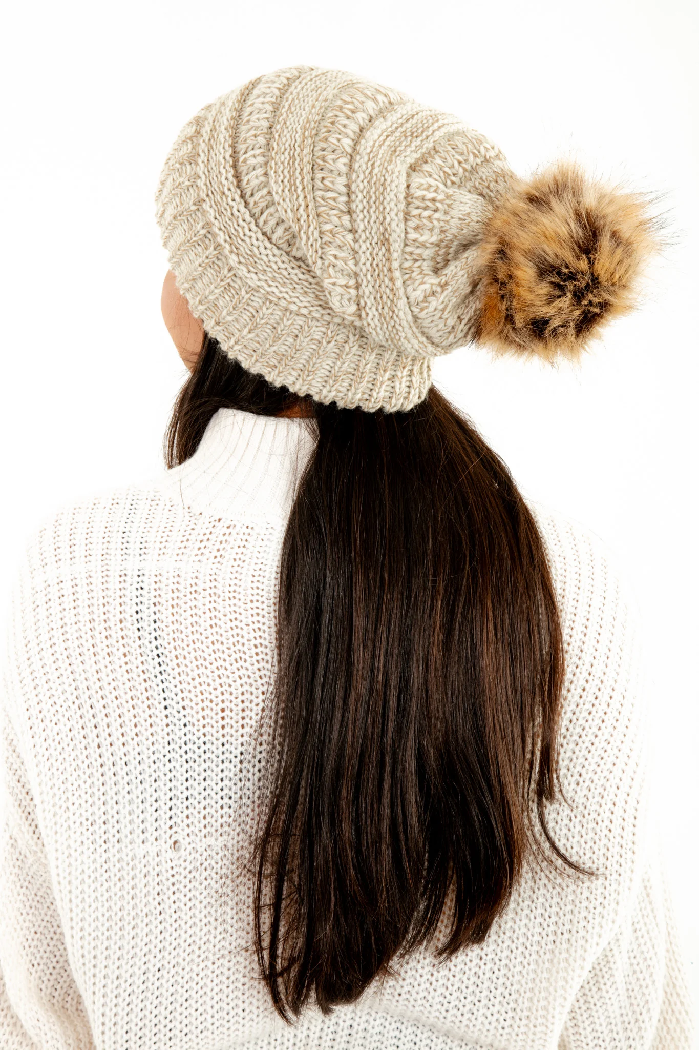 Beige - Cozy Slouchy Beanie - Image 6