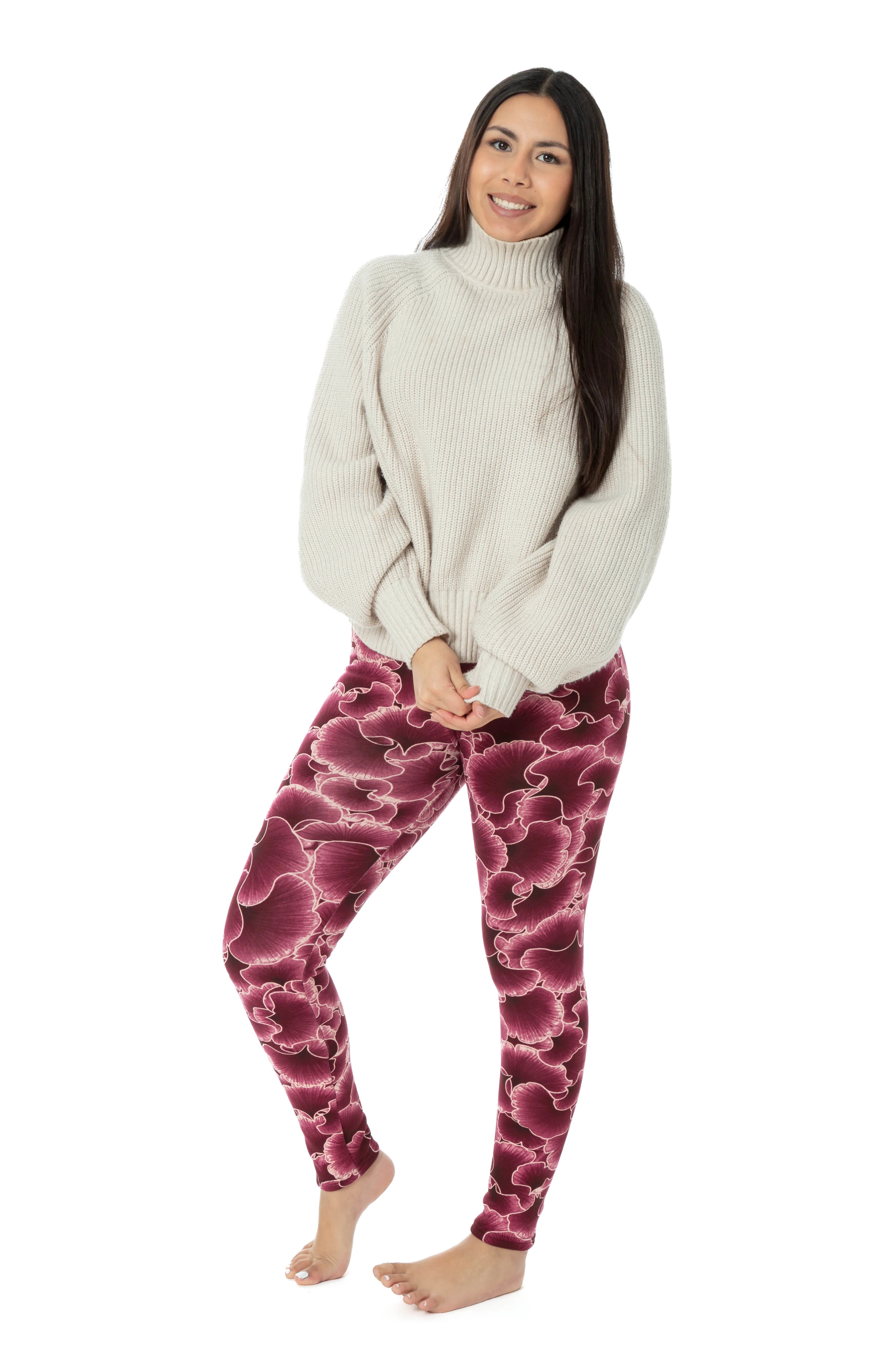 Berry Bloom - Cozy Lined Leggings - Image 4