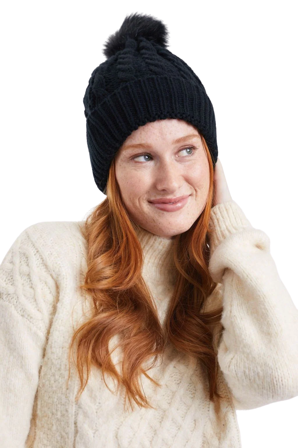 Black - Cozy Lined Hat - Image 3