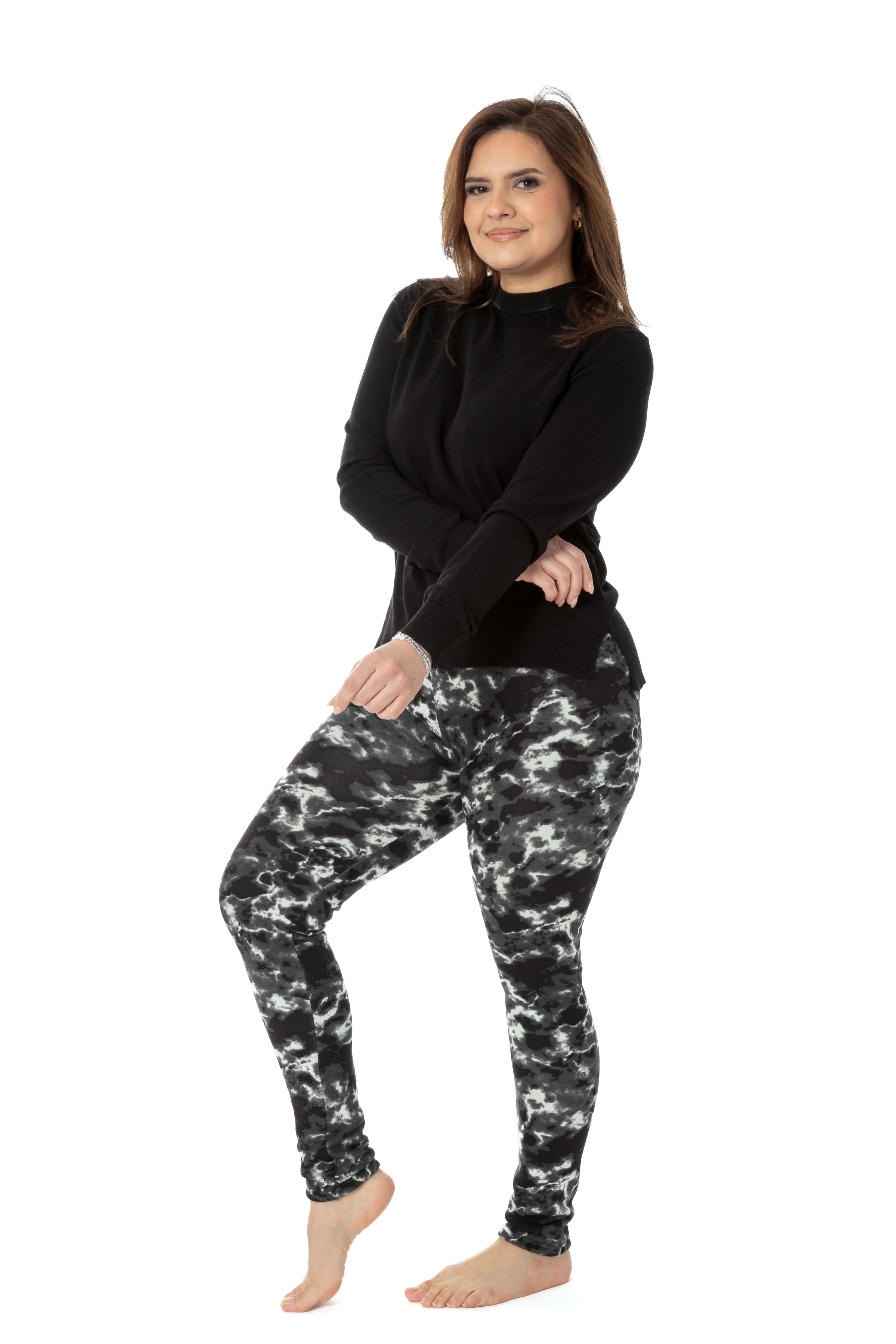 Black Dye - Cozy Lined Leggings - Image 3