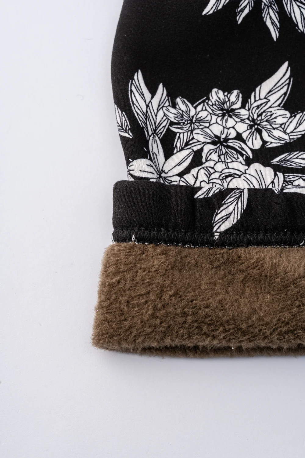 Black Floral - Cozy Lined Leggings - Image 7