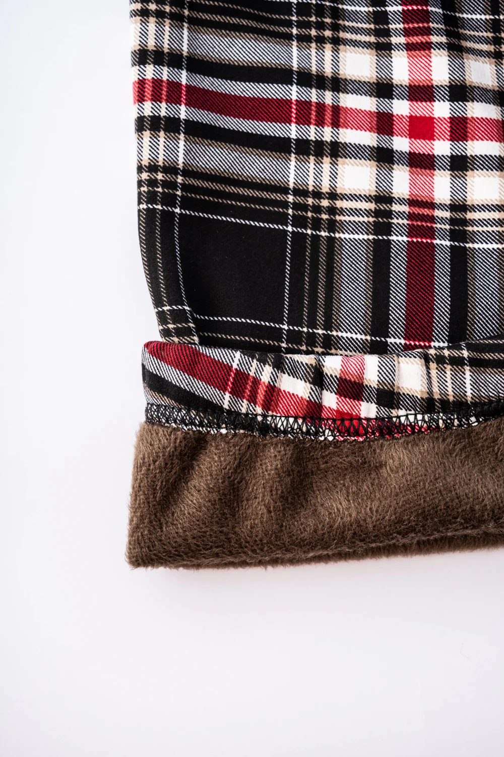 Black Plaid - Cozy Lined Leggings - Image 8