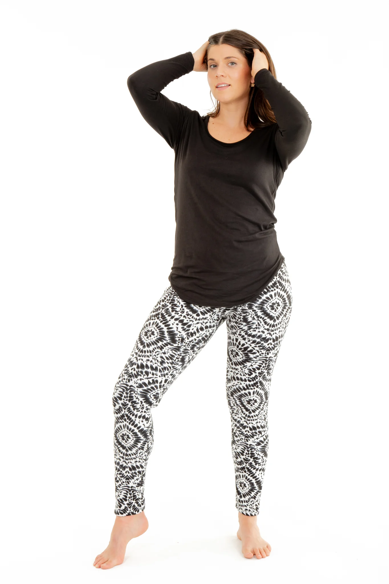 Black Splash - Cozy Lined Leggings - Image 2