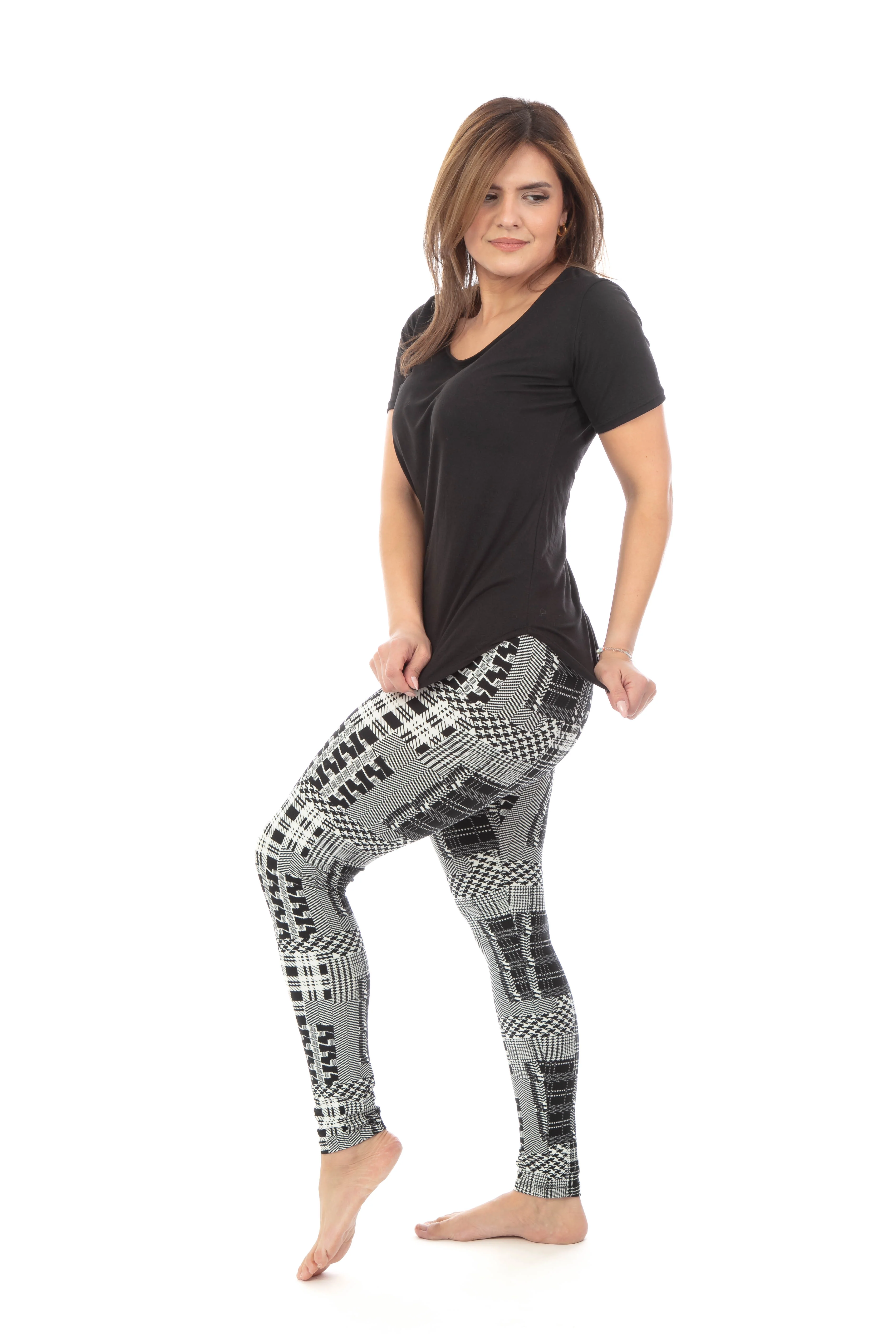 Black & White Abstract - All Season Leggings - Image 5