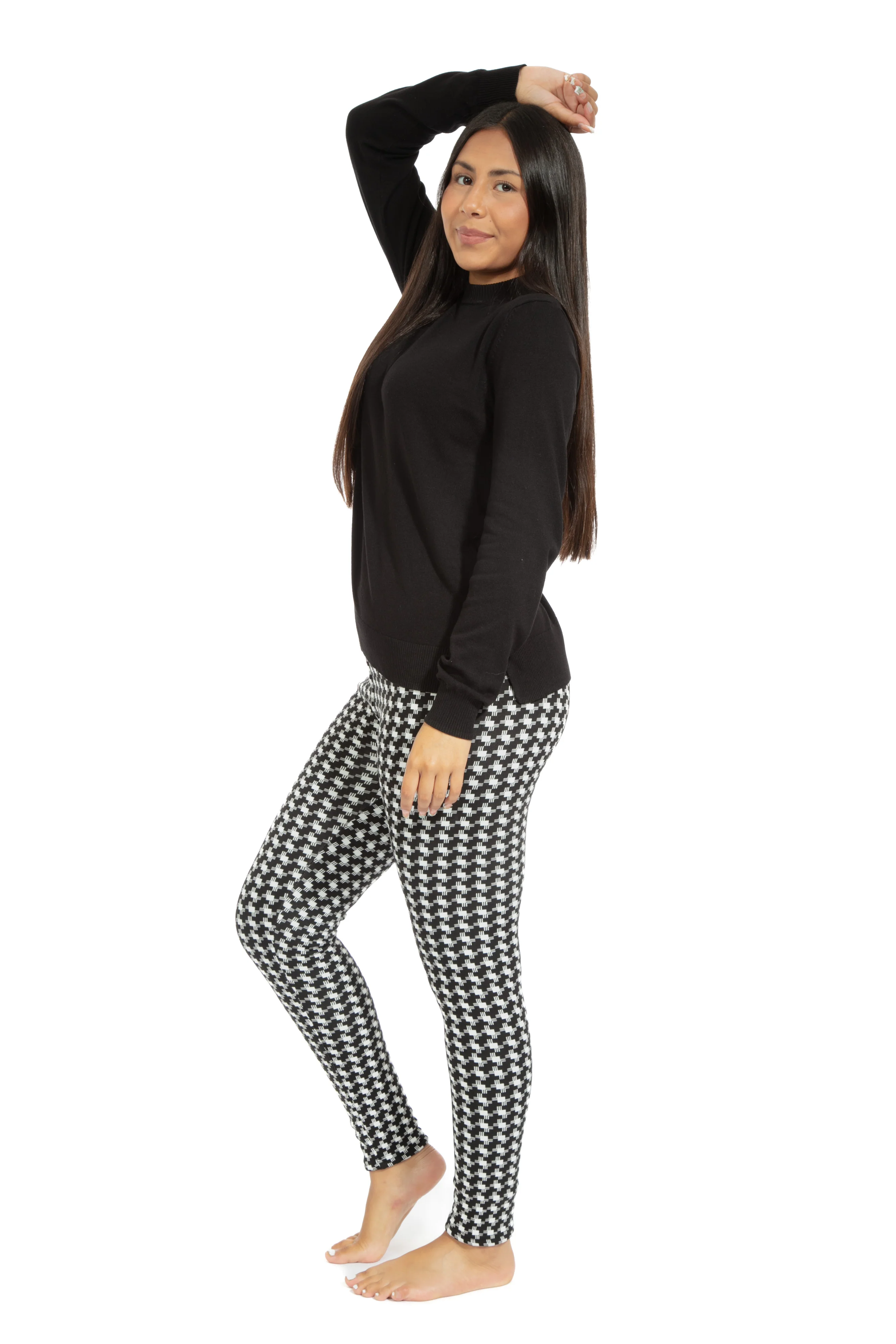 Black Xcross - Cozy Lined Leggings - Image 3