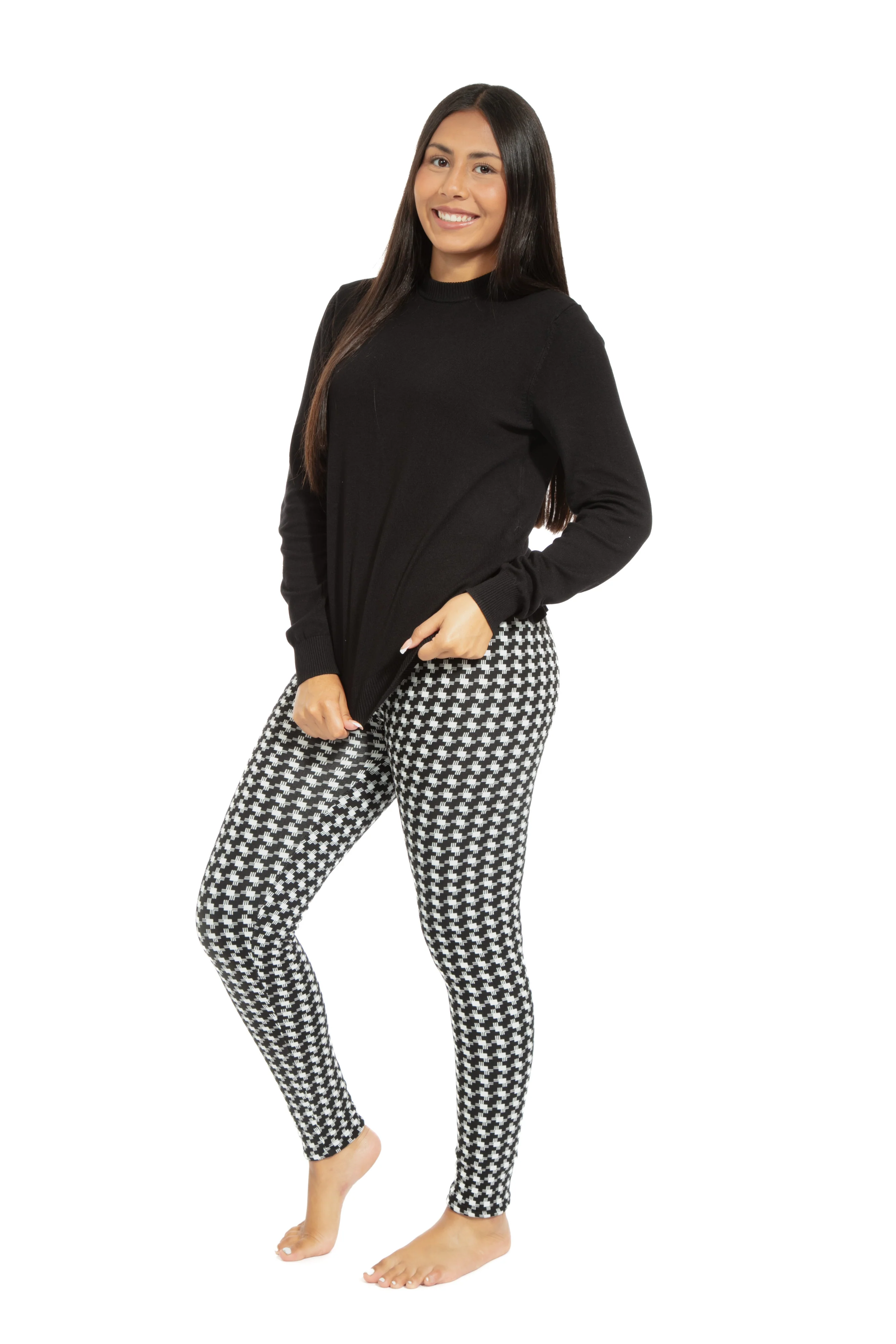 Black Xcross - Cozy Lined Leggings - Image 5