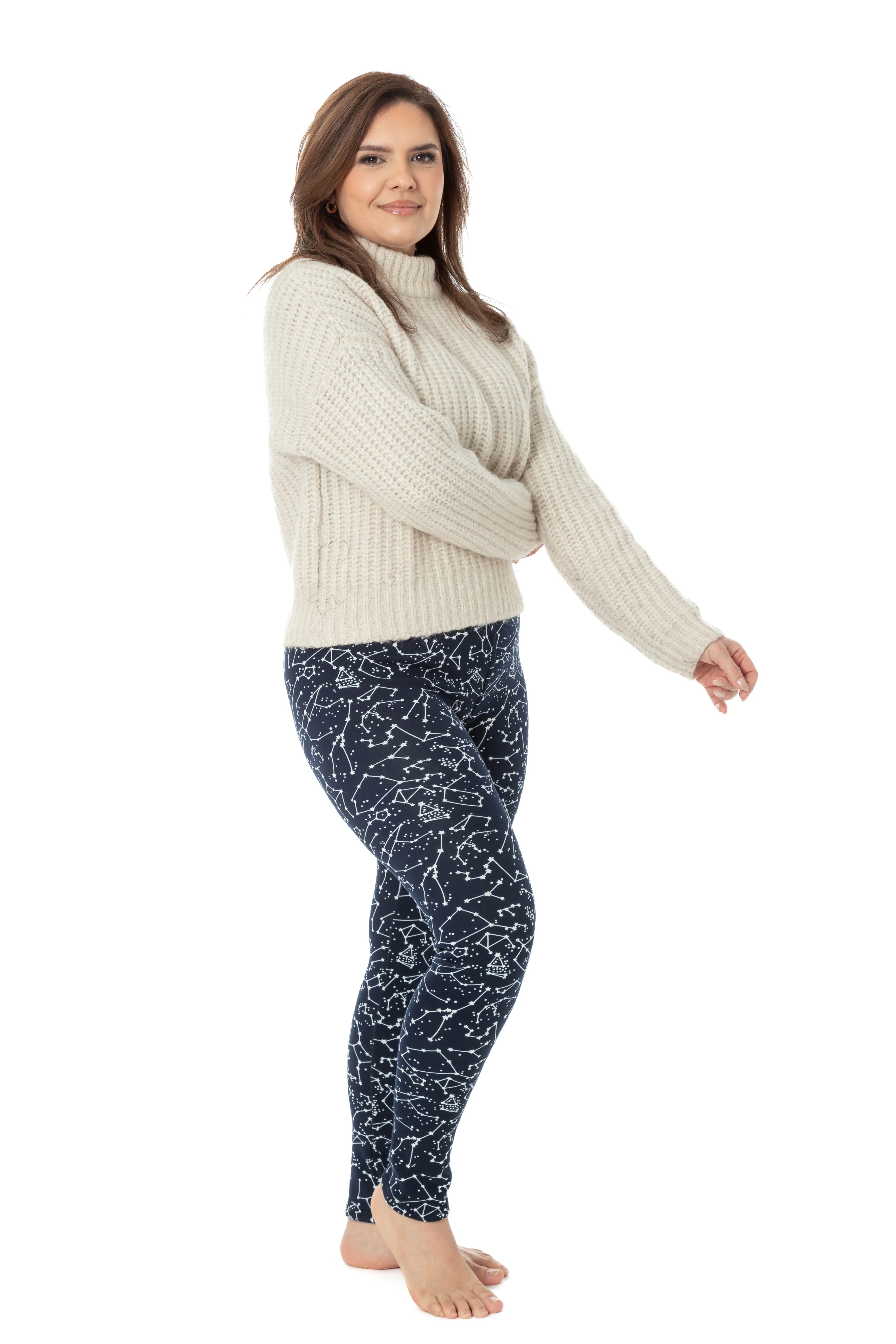 Blue Constellation - Cozy Lined Leggings - Image 2