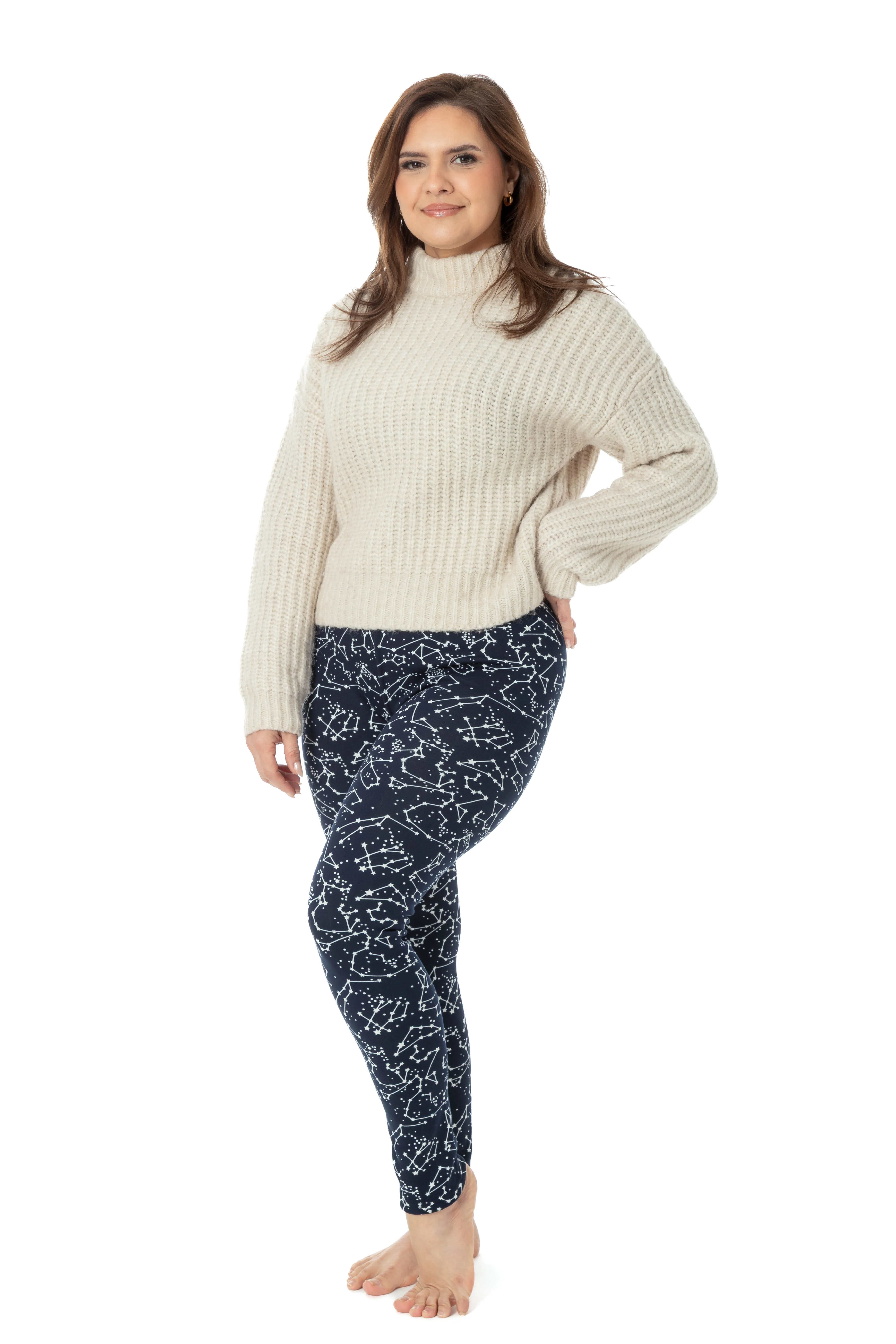 Blue Constellation - Cozy Lined Leggings - Image 3
