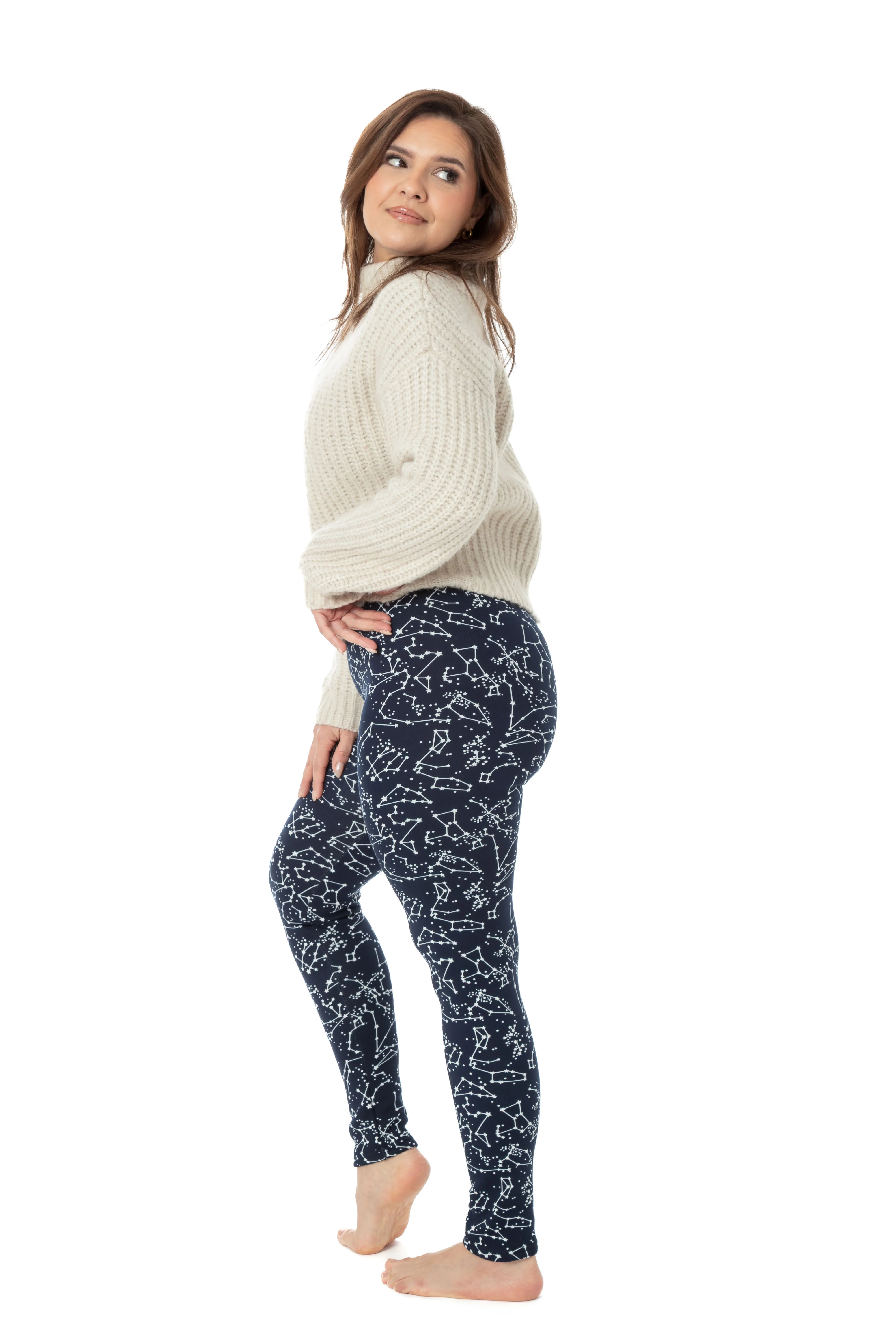 Blue Constellation - Cozy Lined Leggings - Image 5
