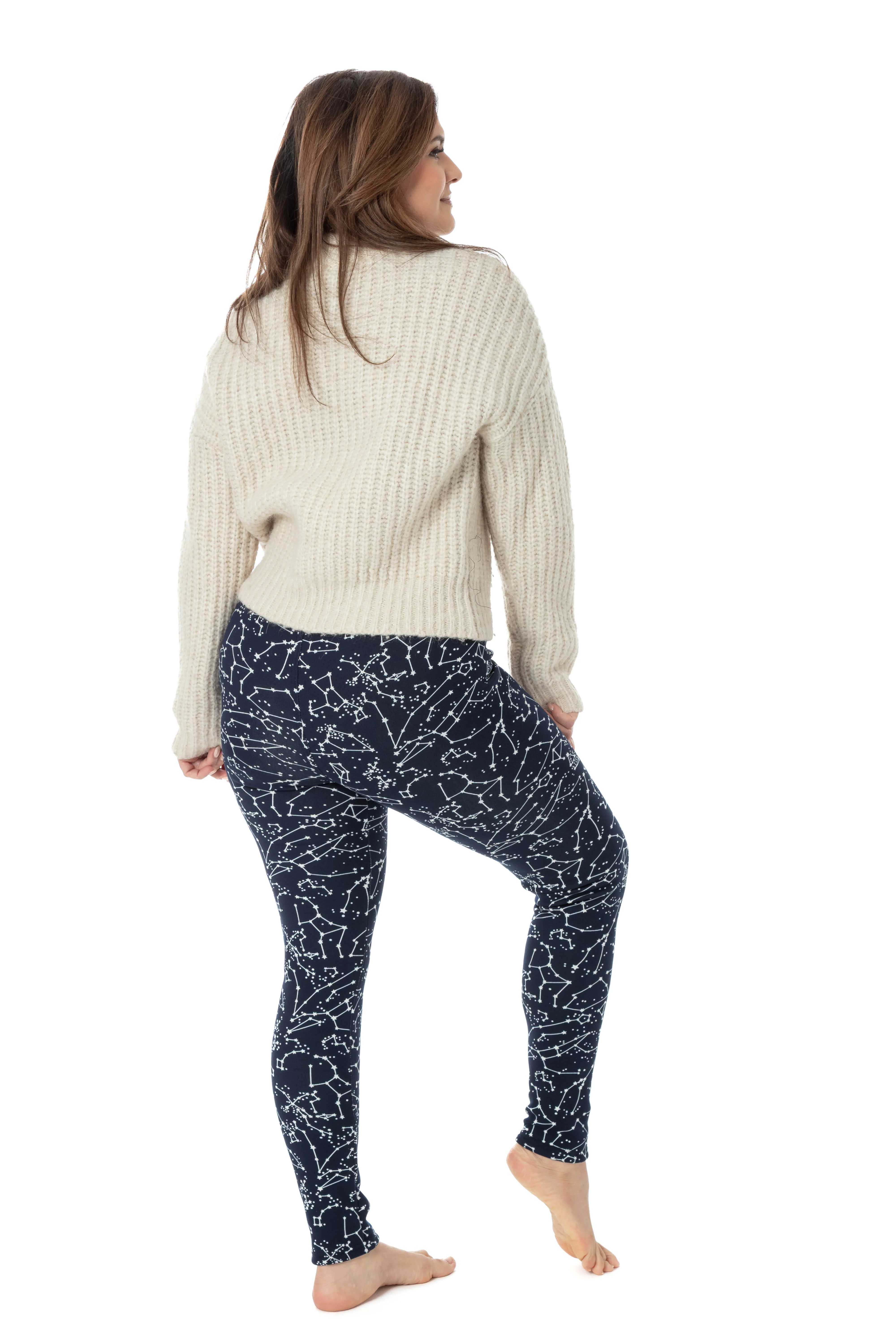 Blue Constellation - Cozy Lined Leggings - Image 6