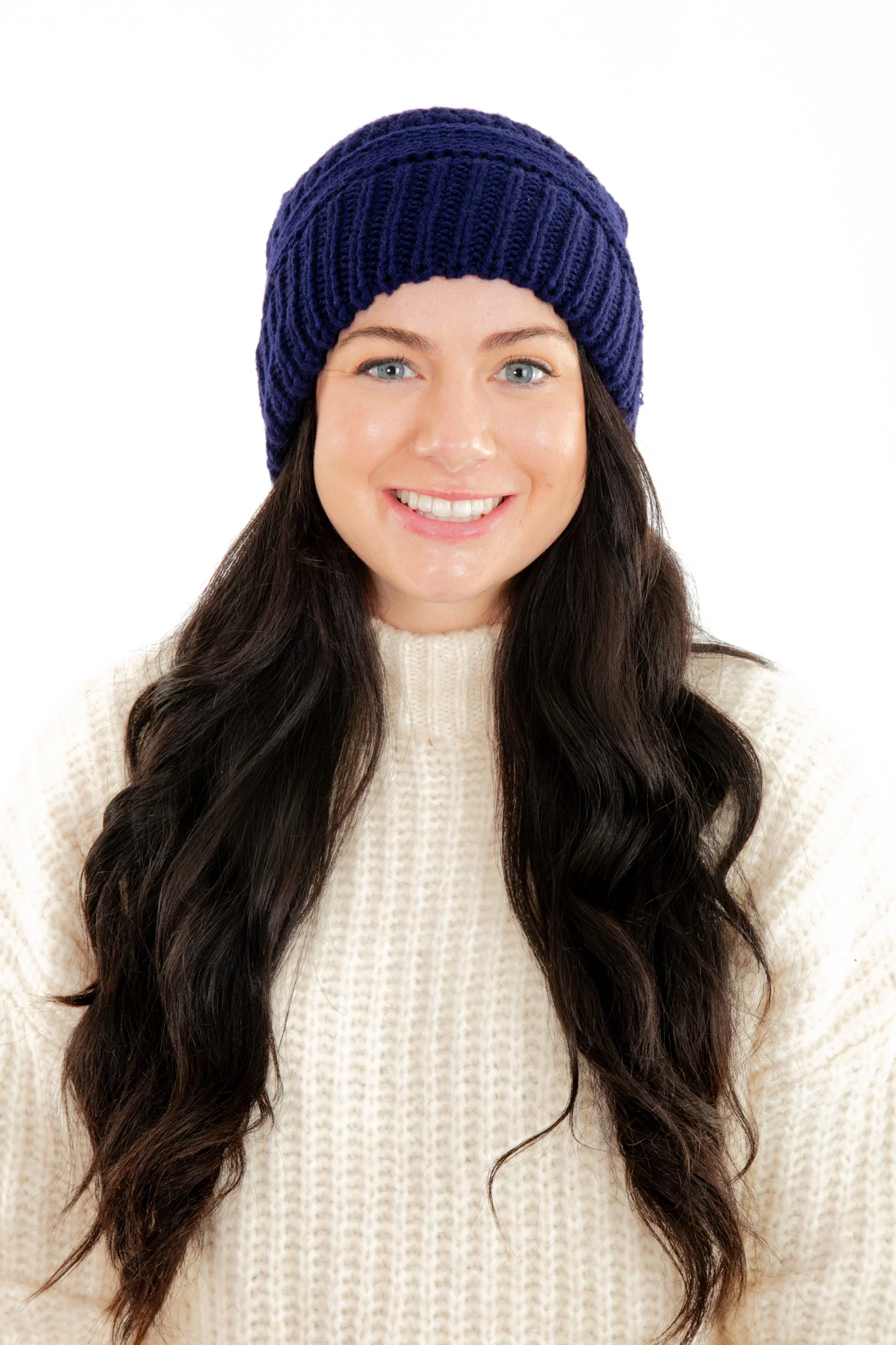 Blue - Cozy Slouchy Beanie - Image 3