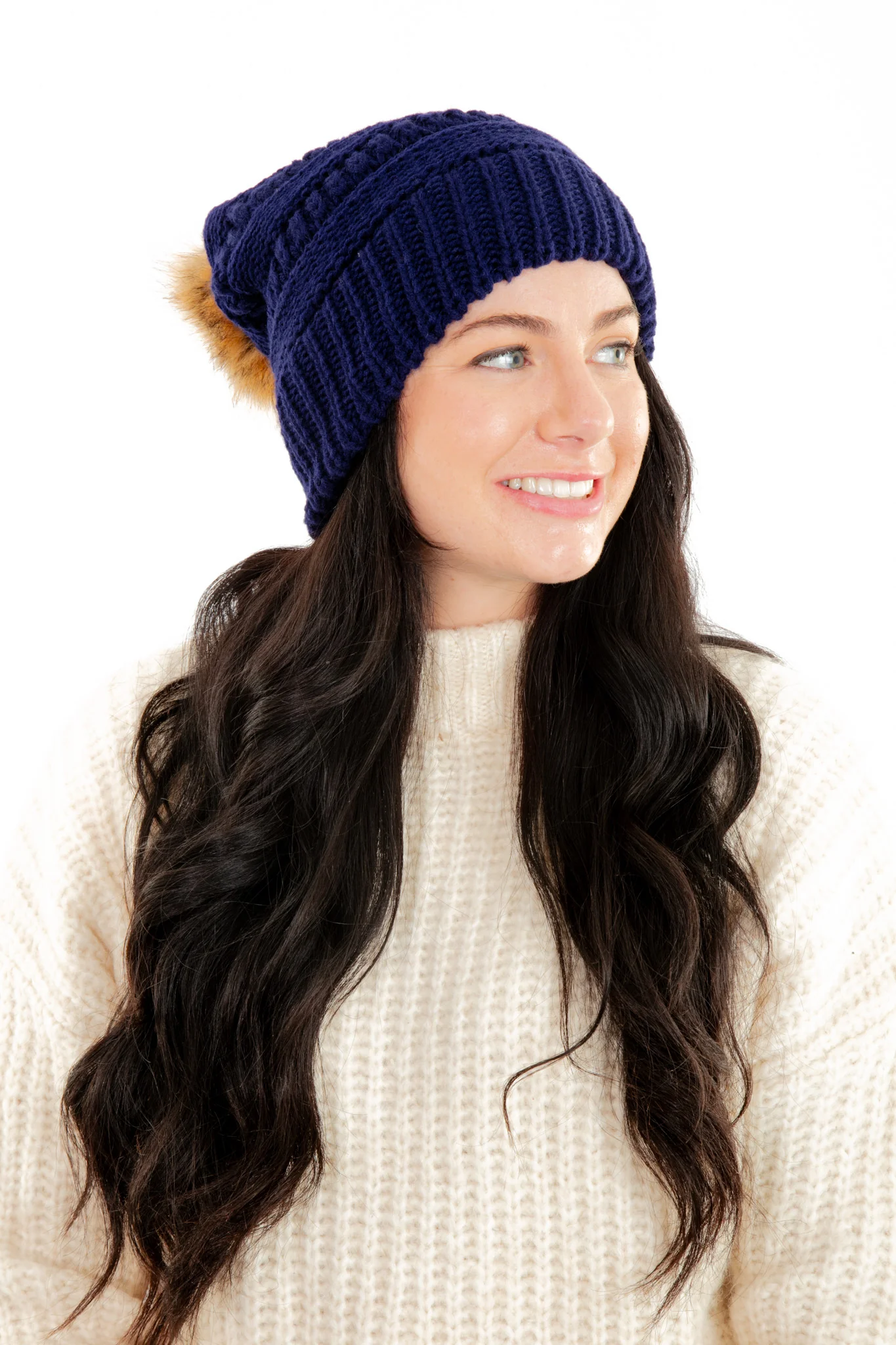 Blue - Cozy Slouchy Beanie - Image 4
