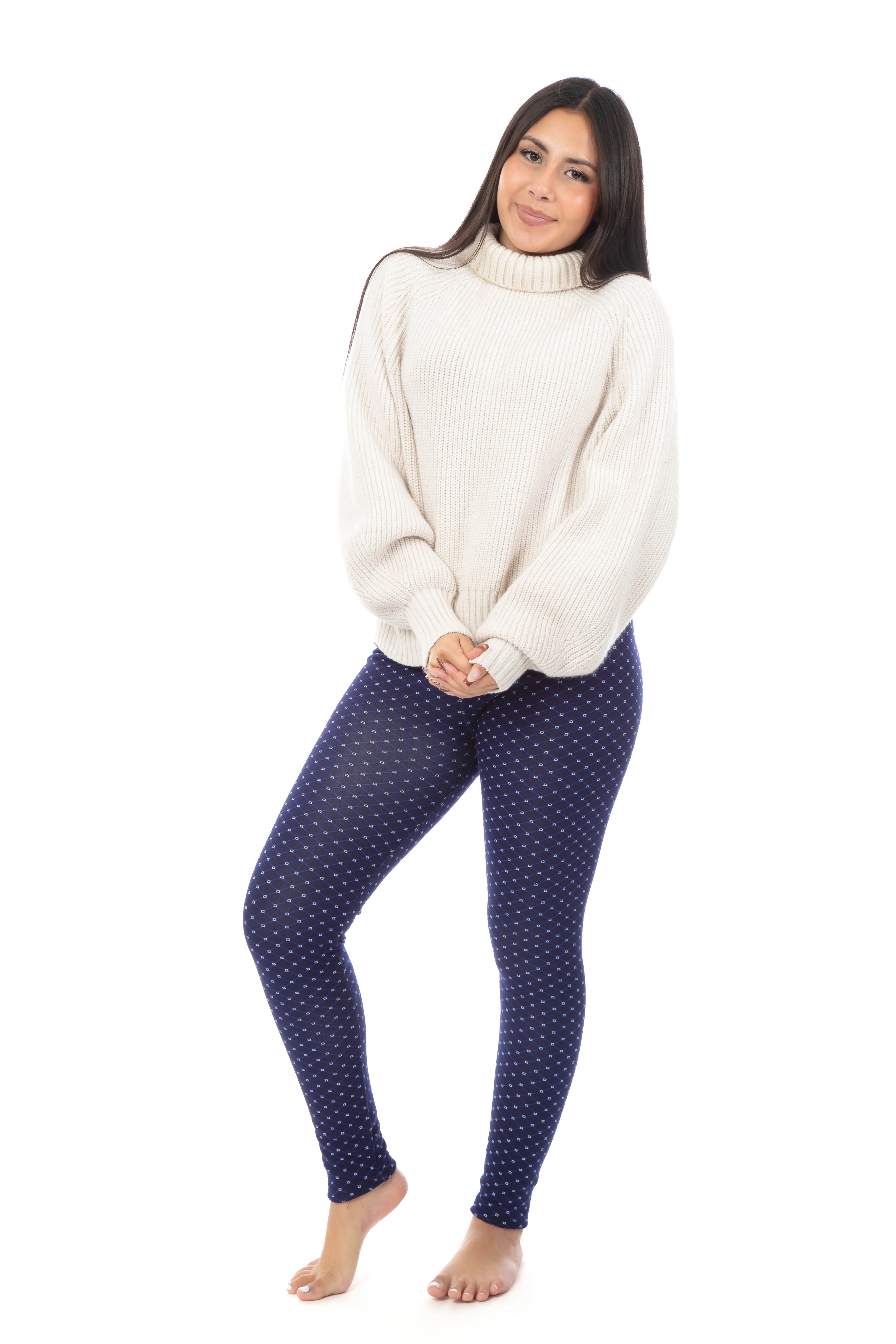 Blue Diamond - Cozy Lined Leggings - Image 2