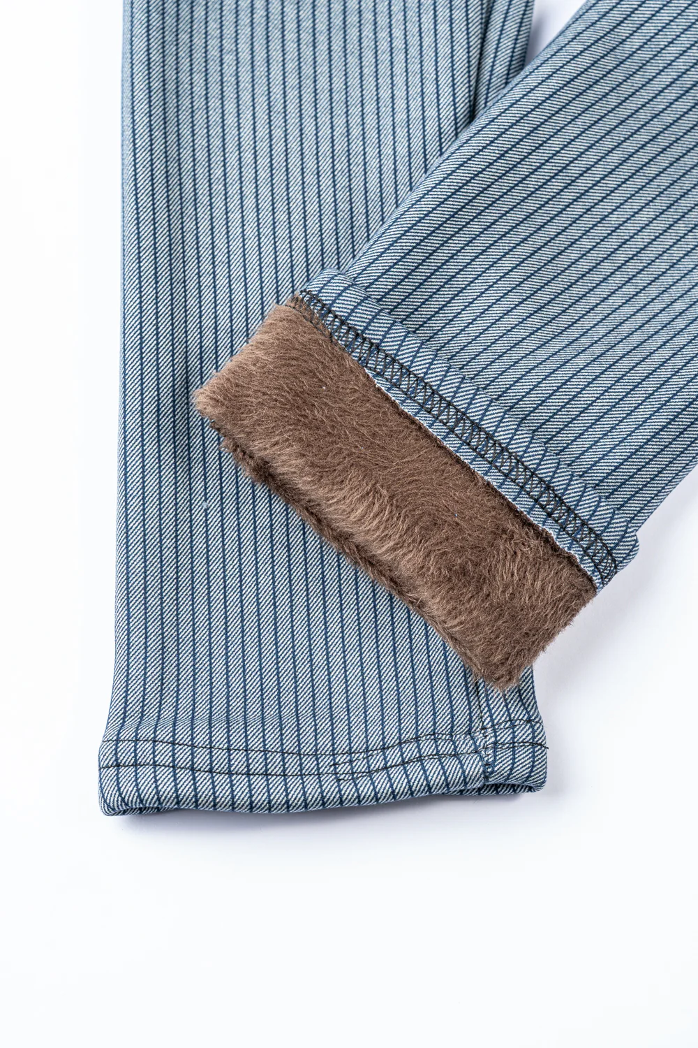 Blue Stripes - Cozy Lined Leggings - Image 8
