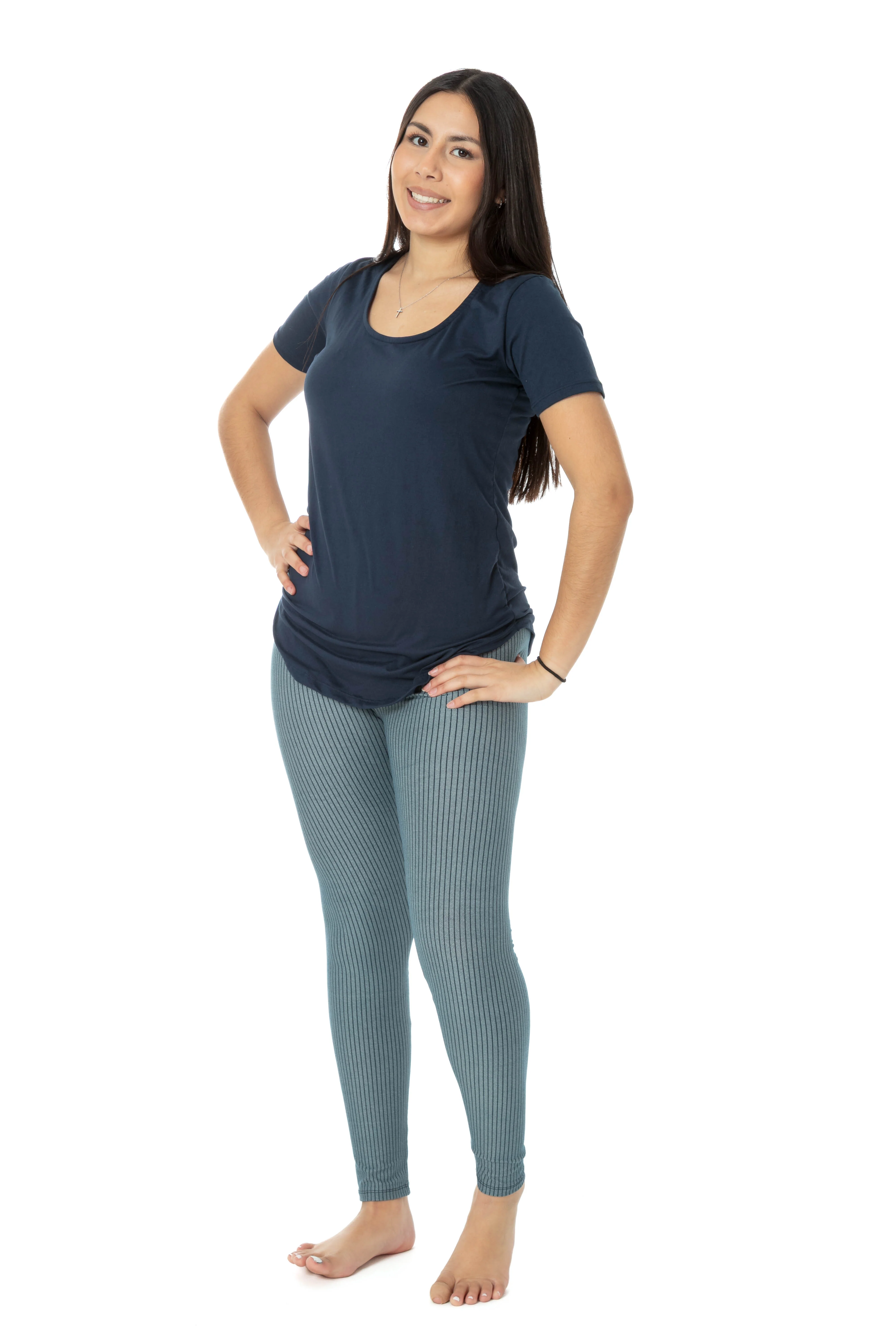 Blue Stripes - All Season Leggings - Image 3