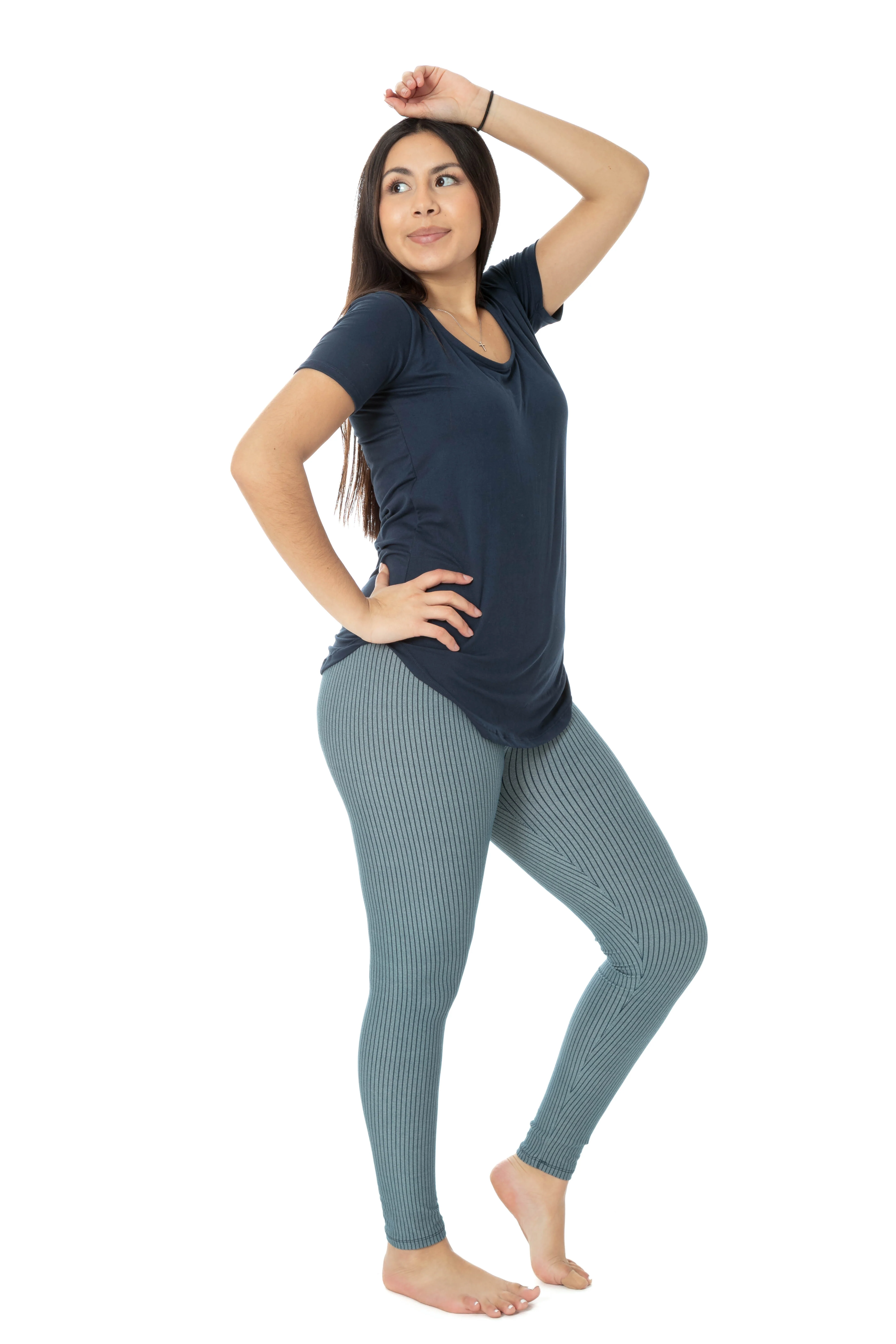 Blue Stripes - All Season Leggings - Image 4
