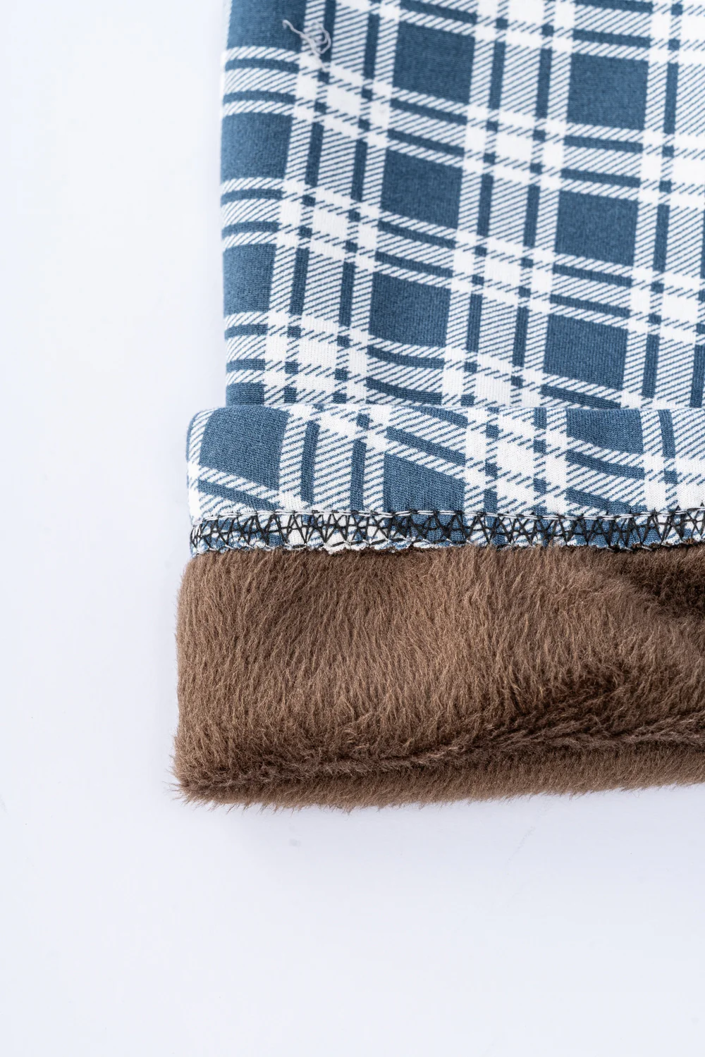 Bluish Tartan - Cozy Lined Leggings - Image 6