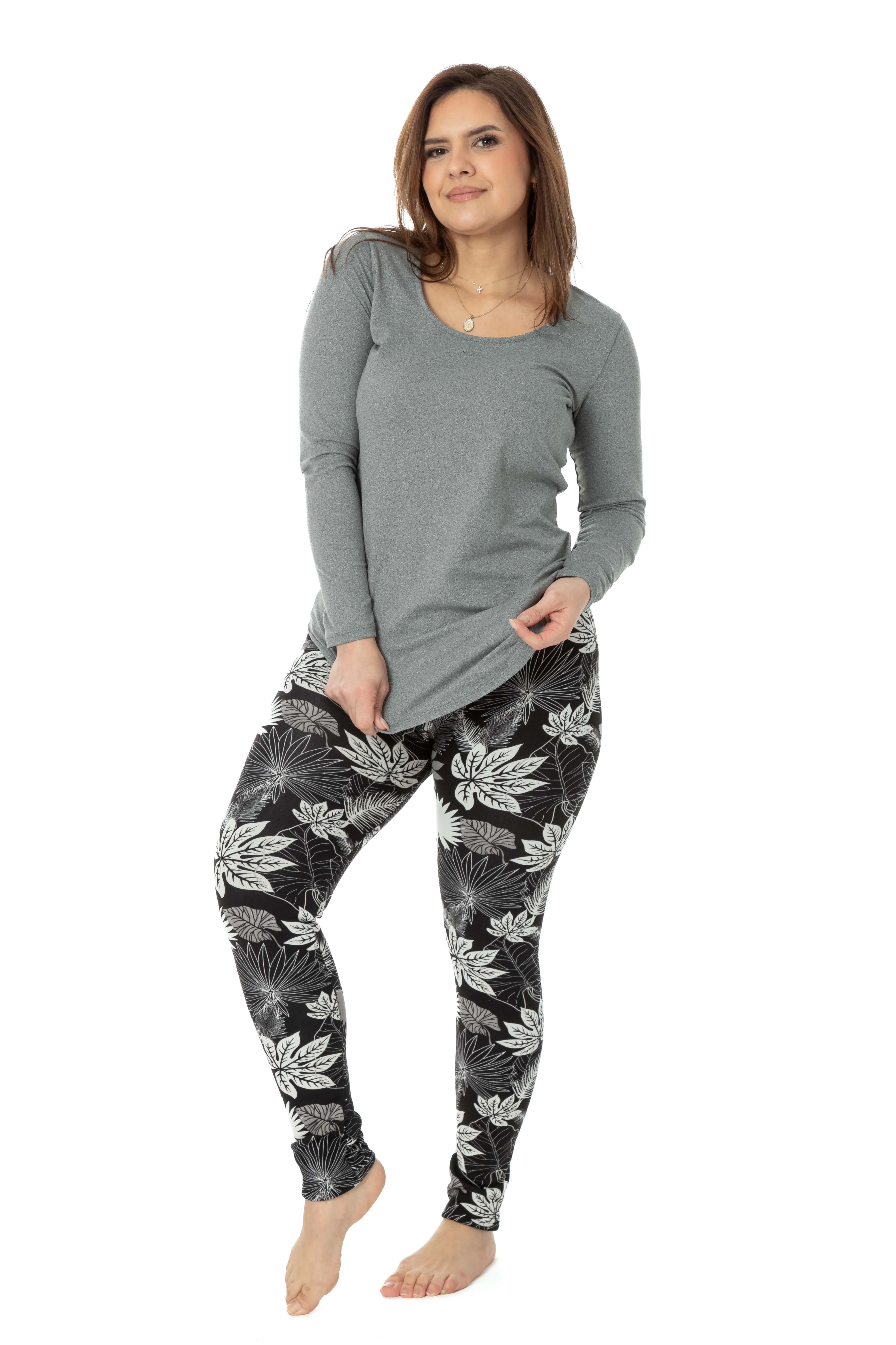 Botanical - Cozy Lined Leggings - Image 5