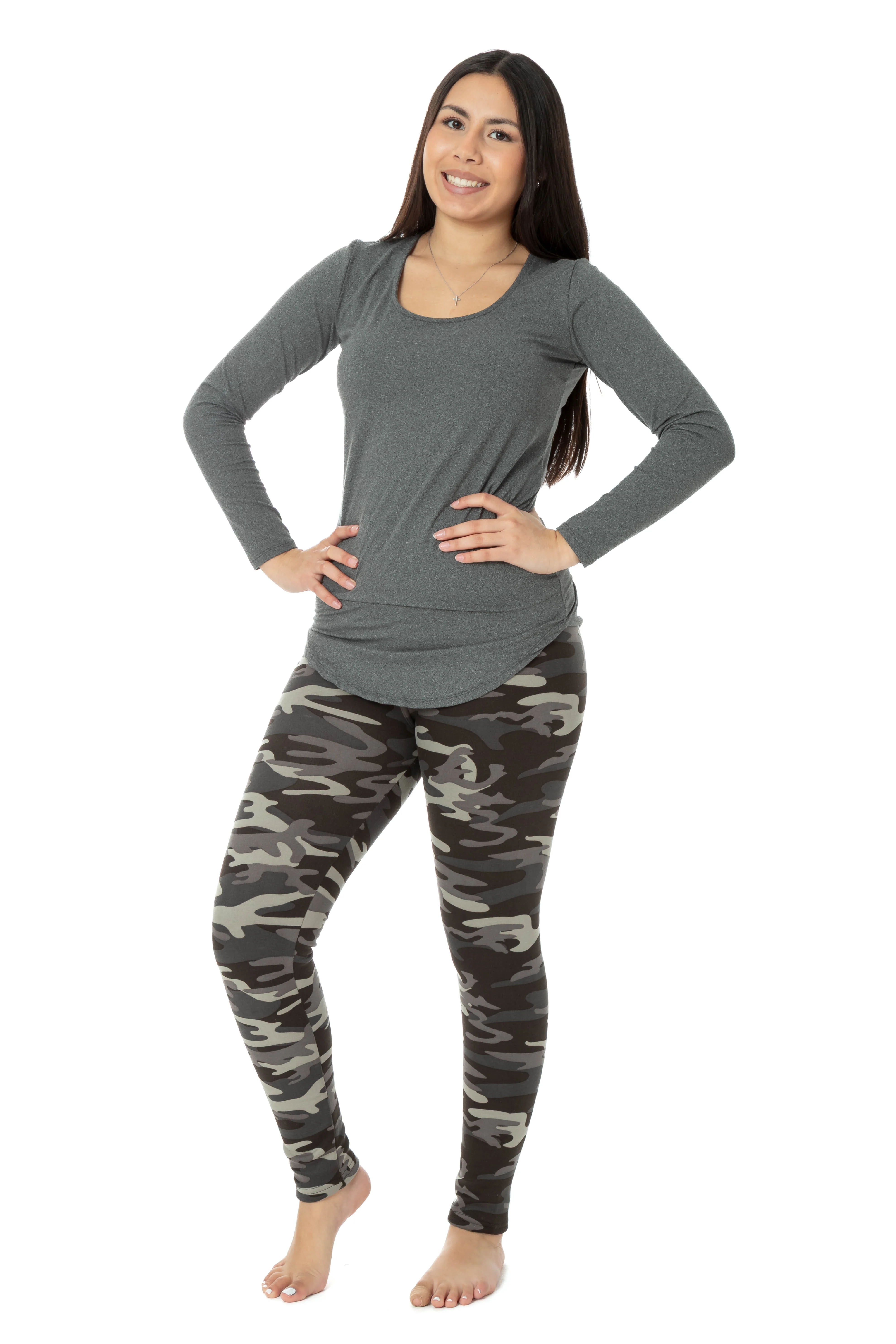 Camouflage - Cozy Lined Leggings - Image 4