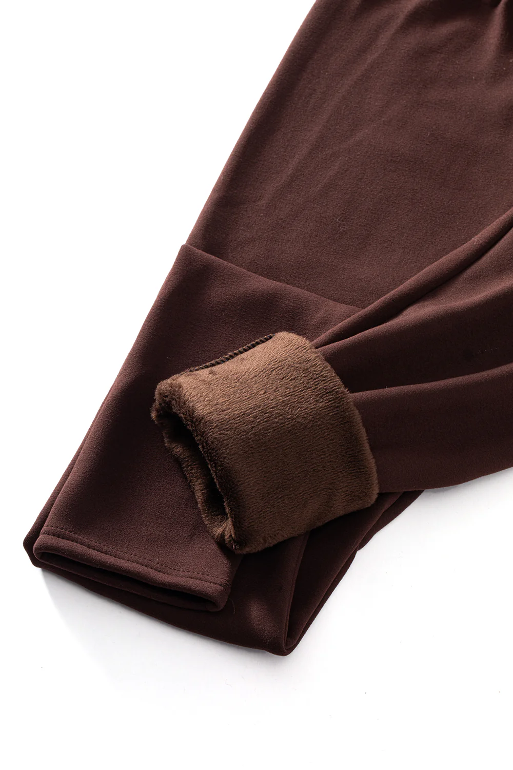 Brown - Cozy Lined Leggings - Image 6