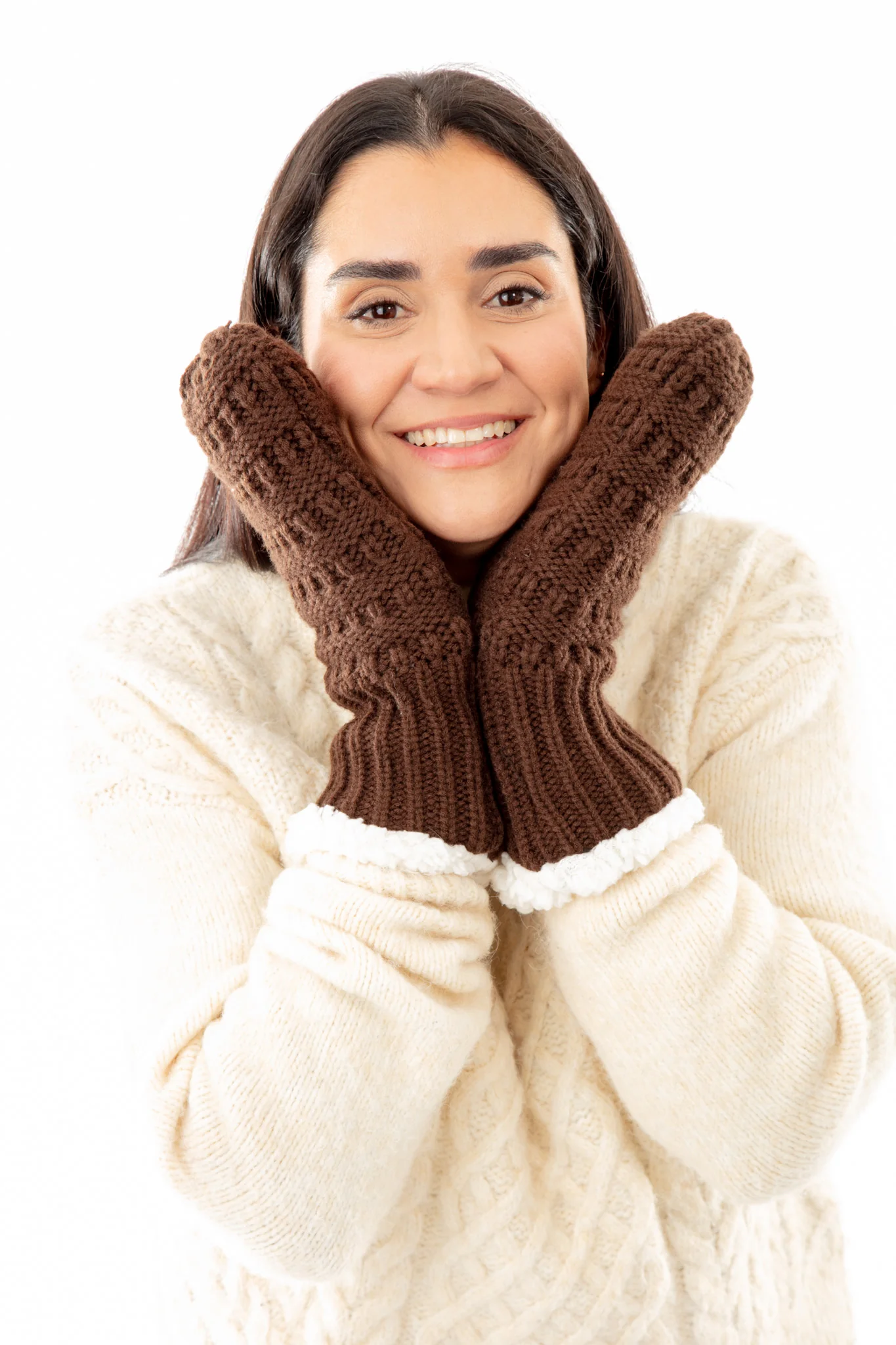 Brown - Cozy Lined Mittens - Image 6