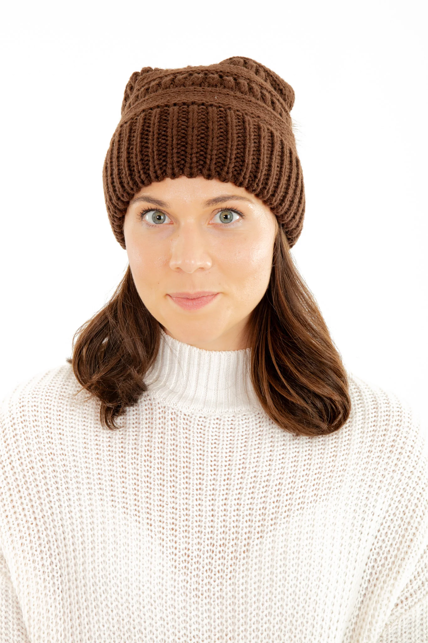 Brown - Cozy Slouchy Beanie - Image 2