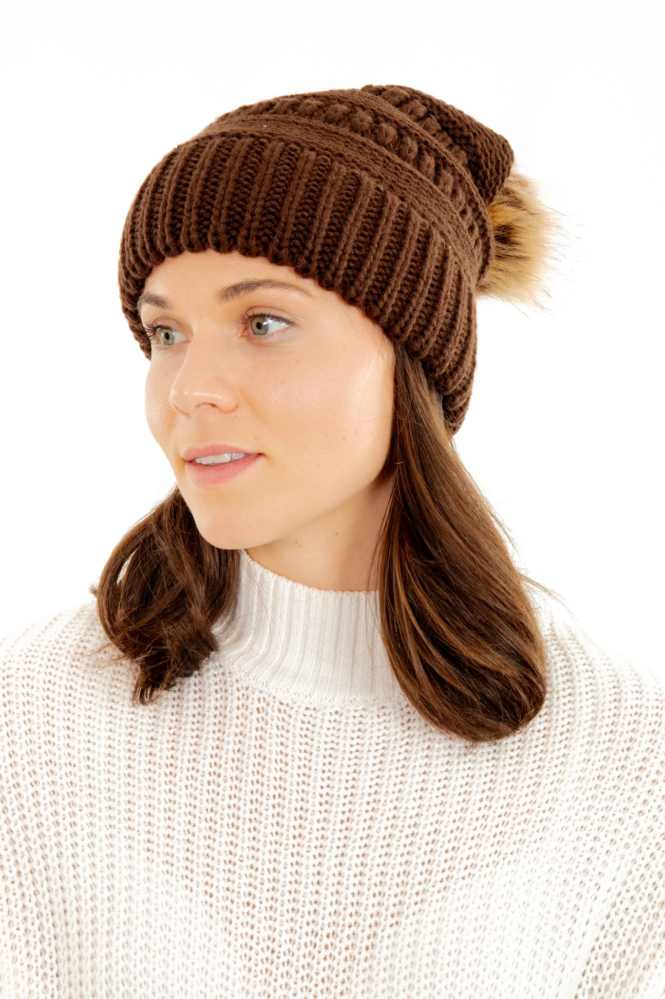Brown - Cozy Slouchy Beanie - Image 4