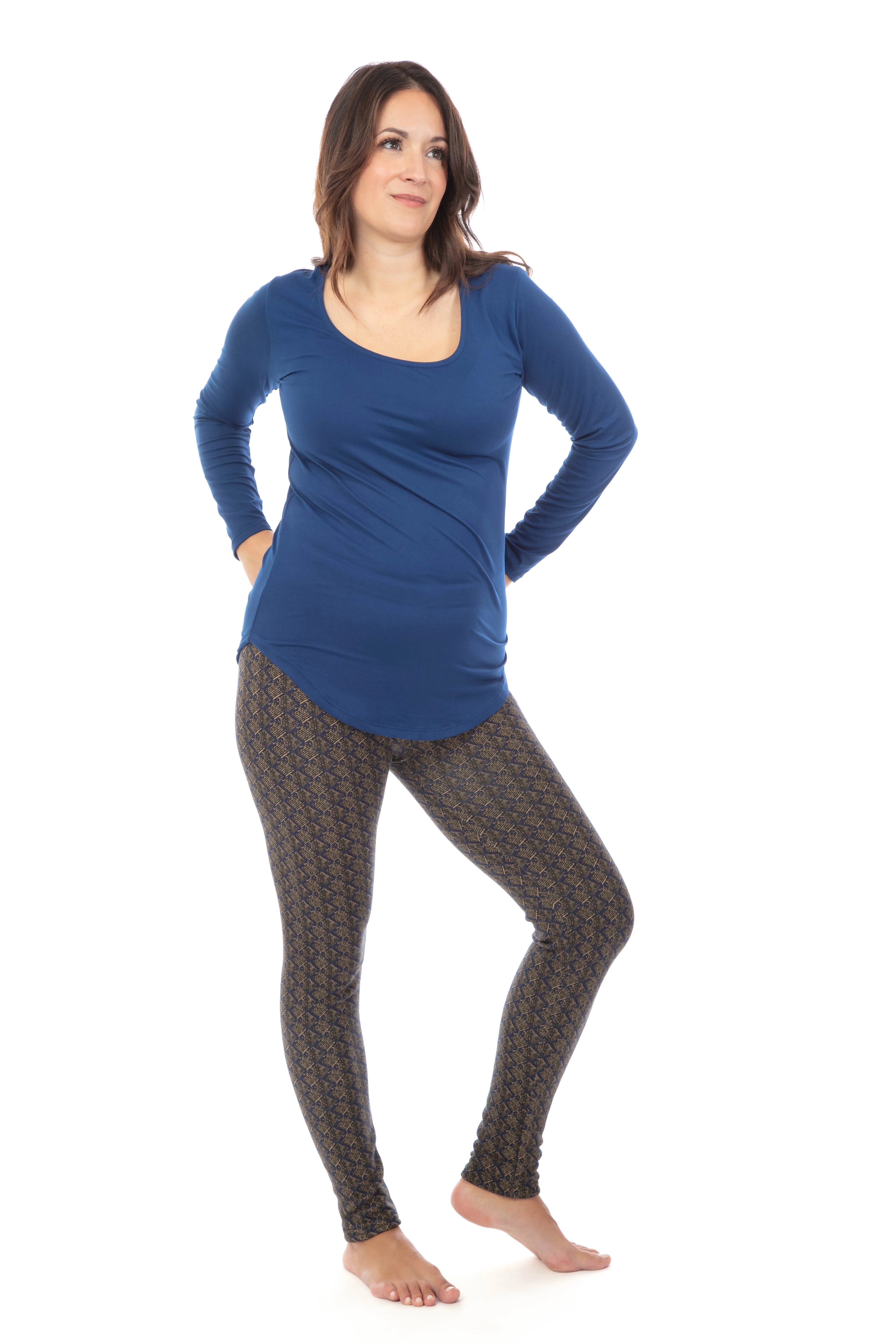 Brown Diamonds - Cozy Lined Leggings - Image 5