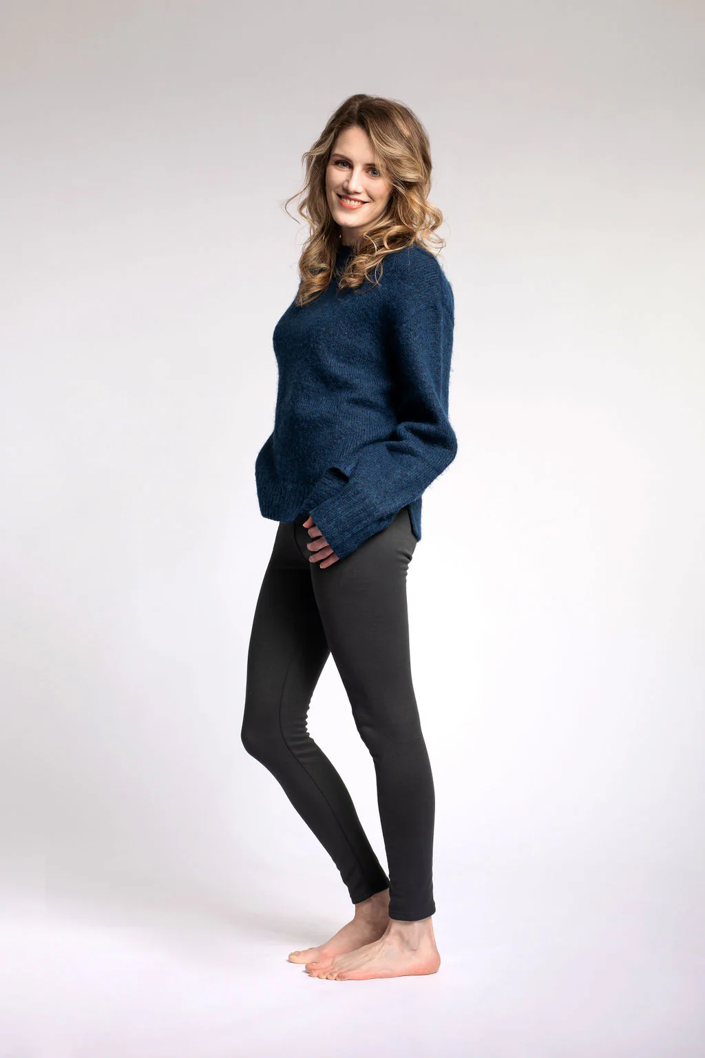Charcoal - Cozy Lined Leggings - Image 4