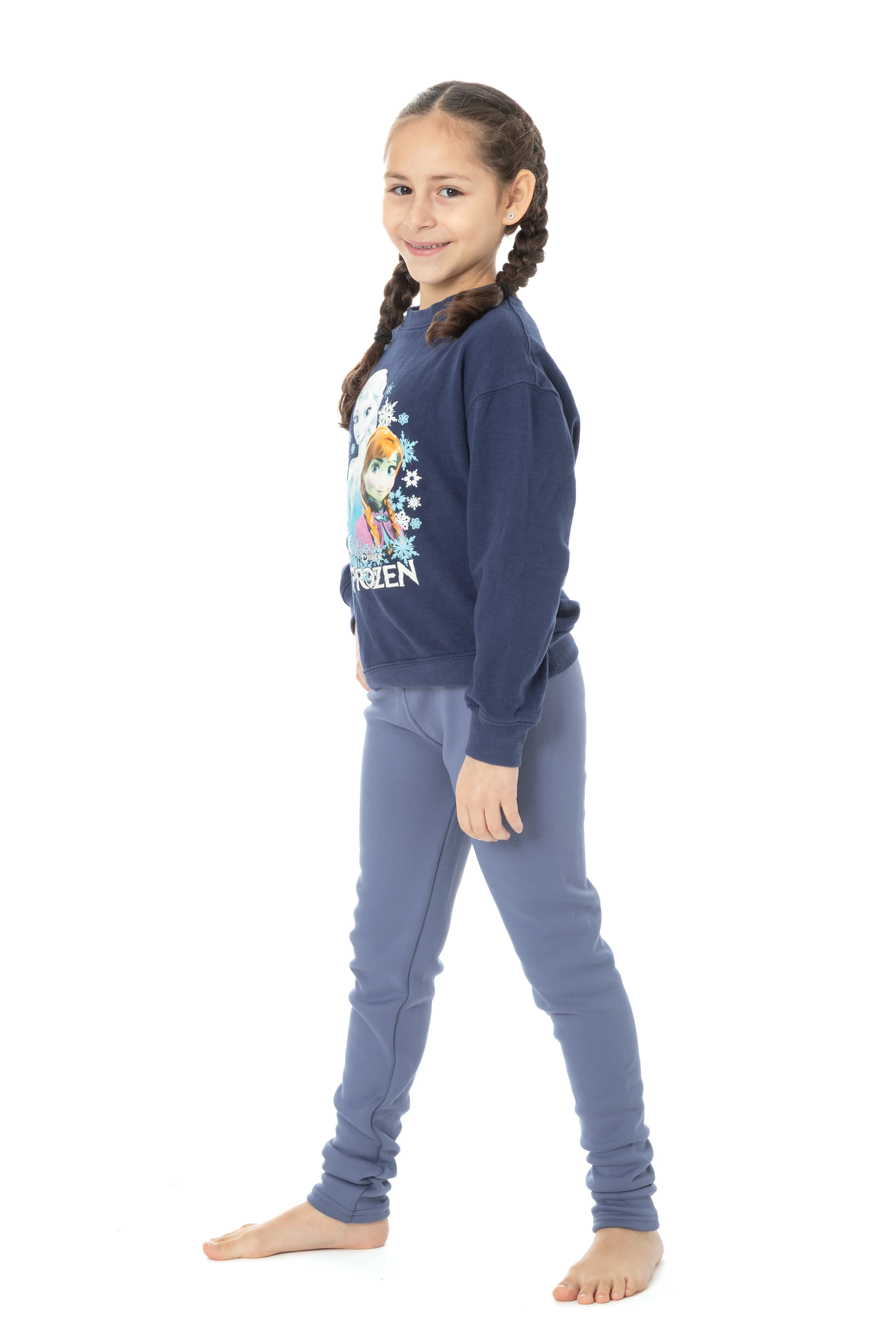 Cobalt Blue Kid's - Cozy Lined Leggings - Image 4