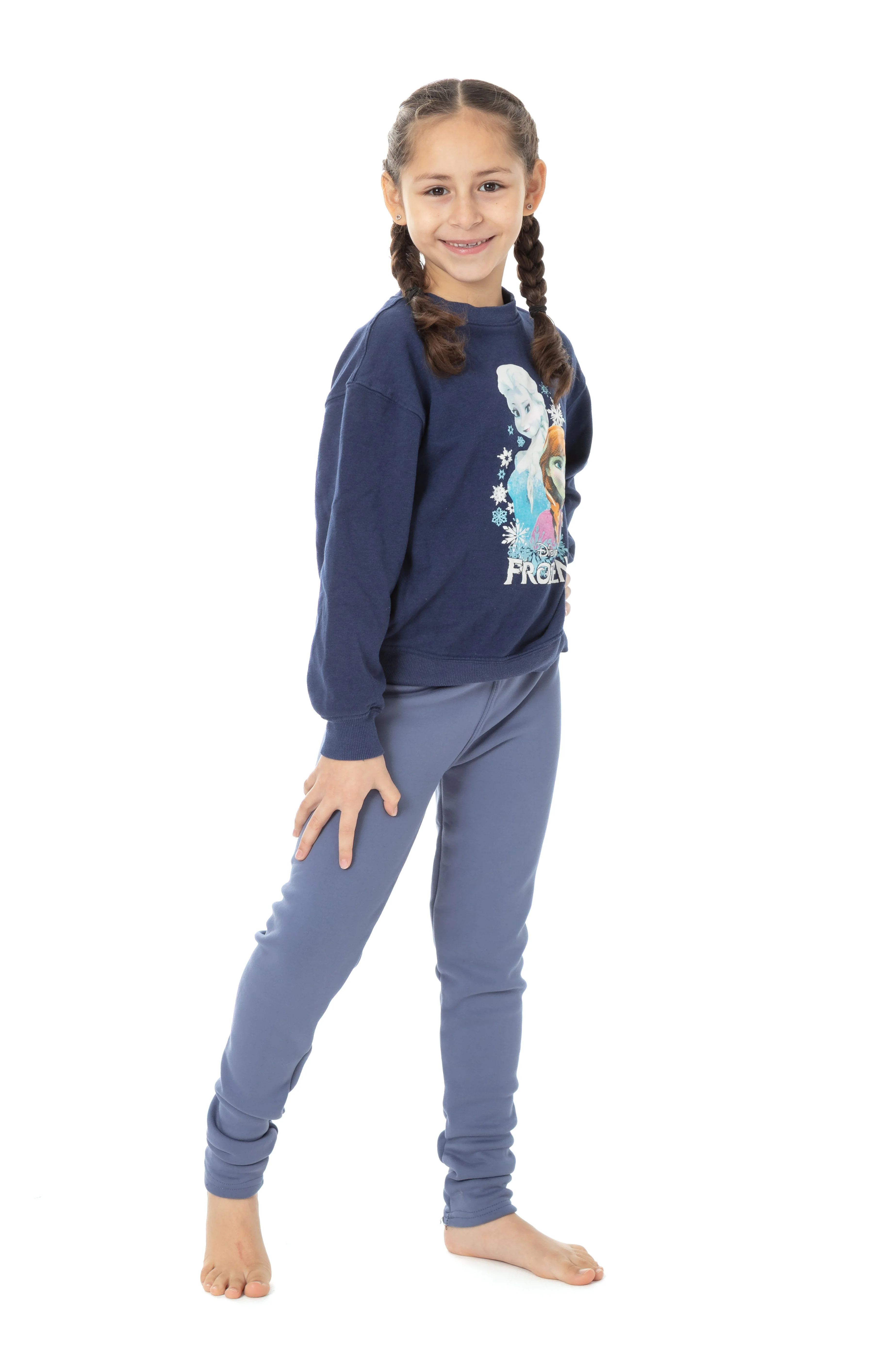 Cobalt Blue Kid's - Cozy Lined Leggings - Image 5