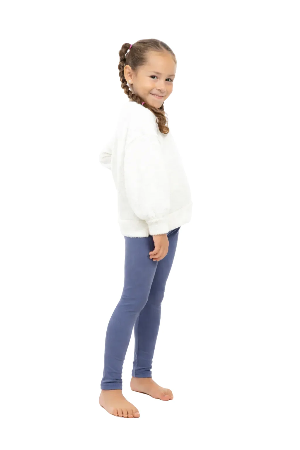 Cobalt Blue Kid's - Cozy Lined Leggings - Image 7