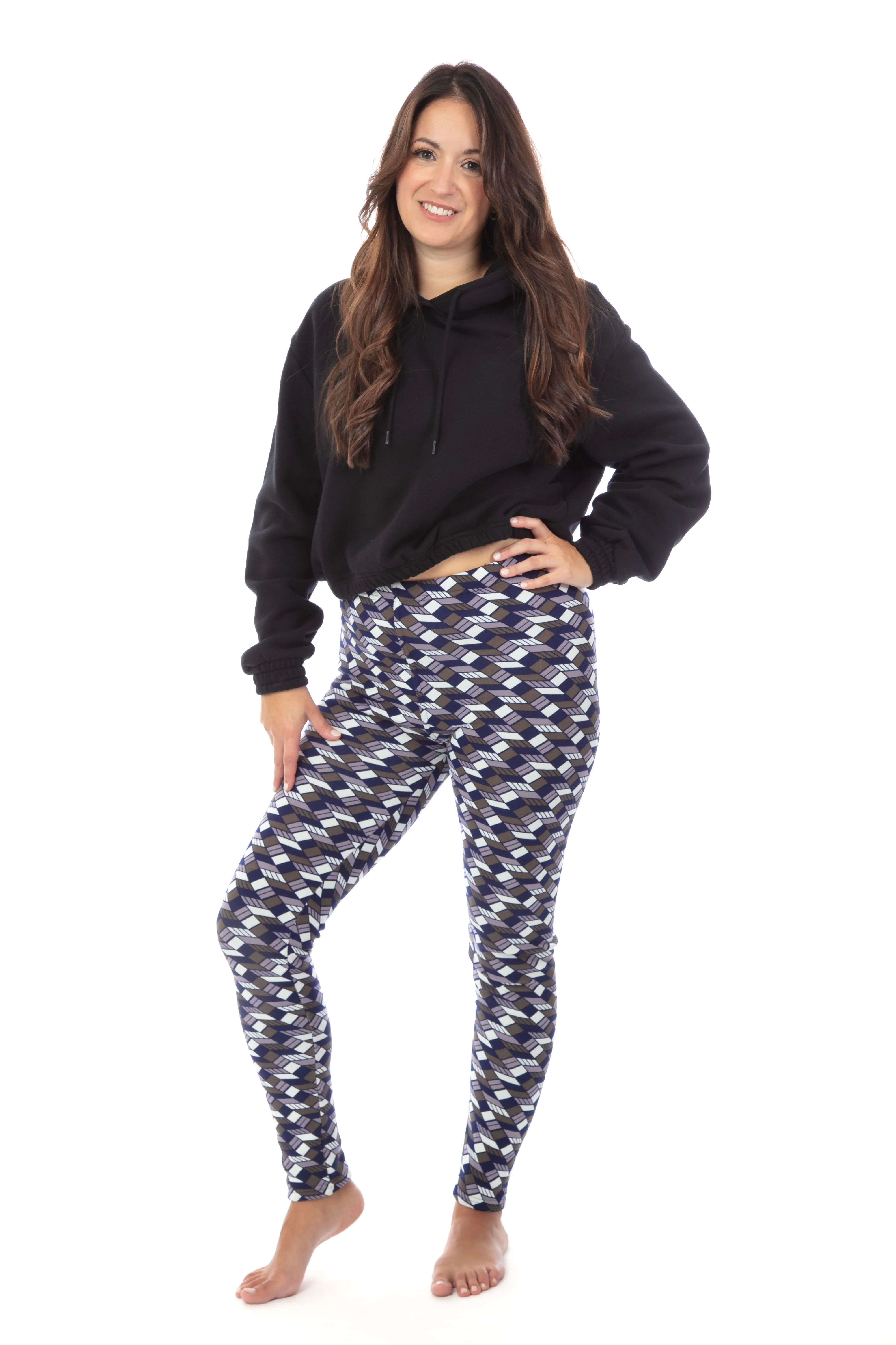 Colorful Geom - Cozy Lined Leggings - Image 2