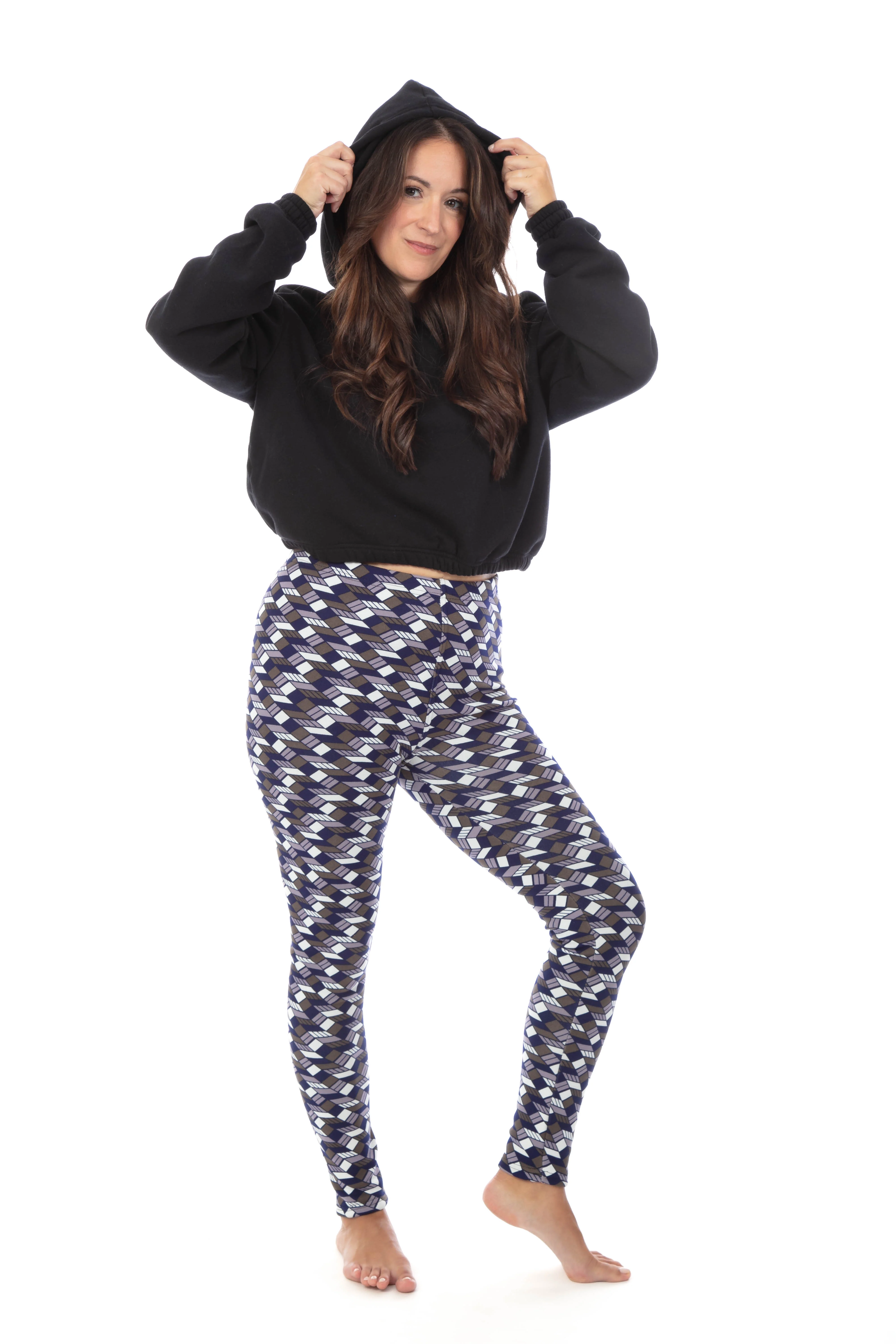 Colorful Geom - Cozy Lined Leggings - Image 4
