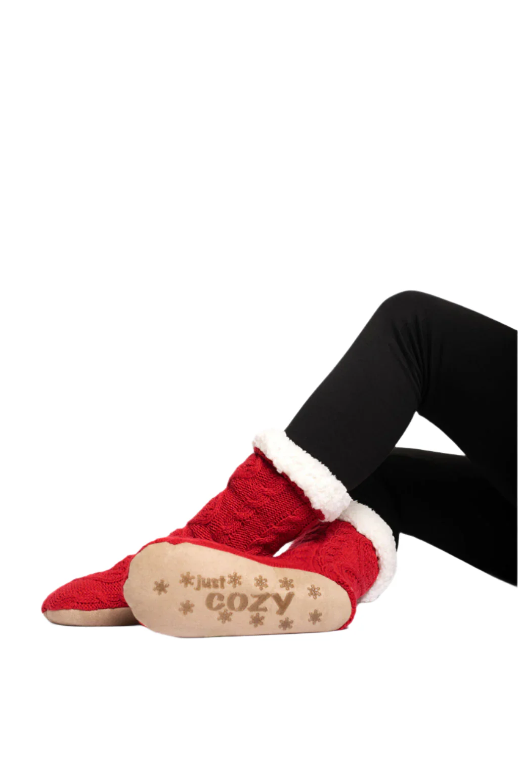 Red - Cozy Slipper Socks