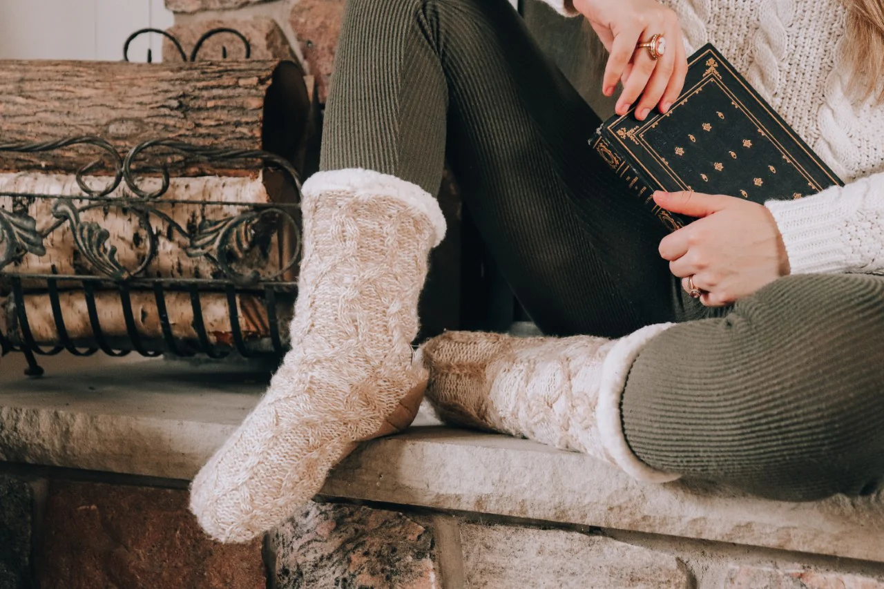 Beige - Cozy Slipper Socks - Image 7