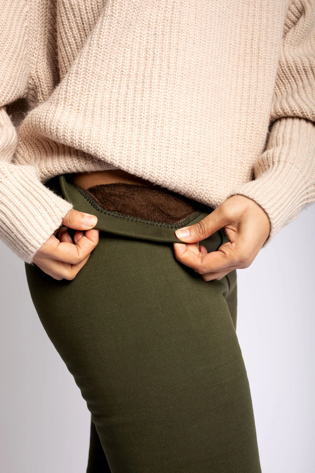 Dark Green - Cozy Lined Leggings - Image 6