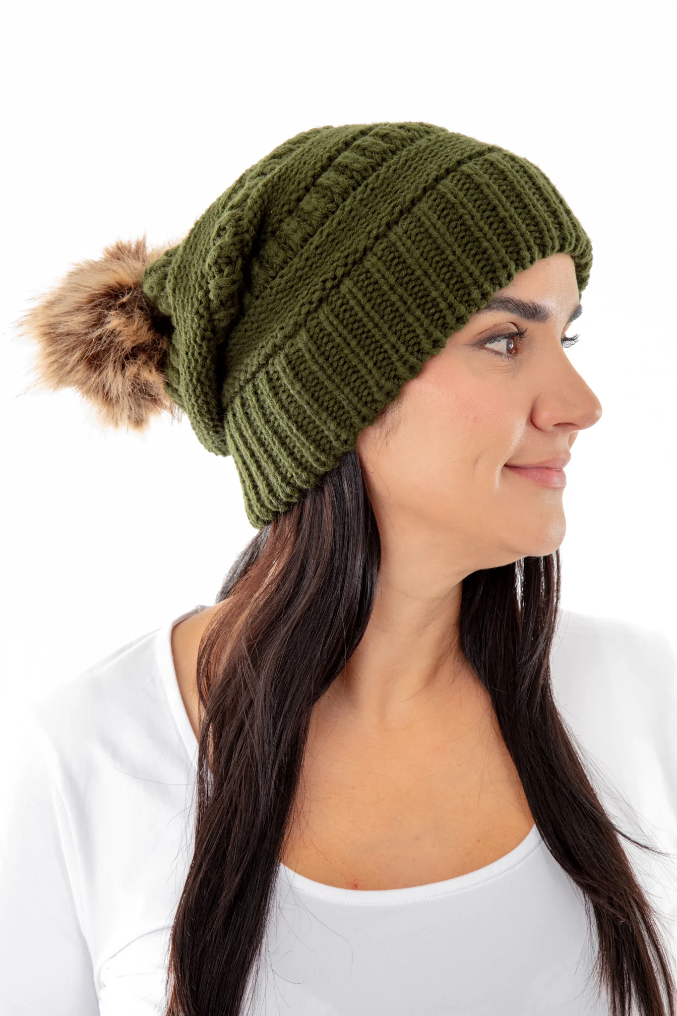 Green - Cozy Slouchy Beanie - Image 2