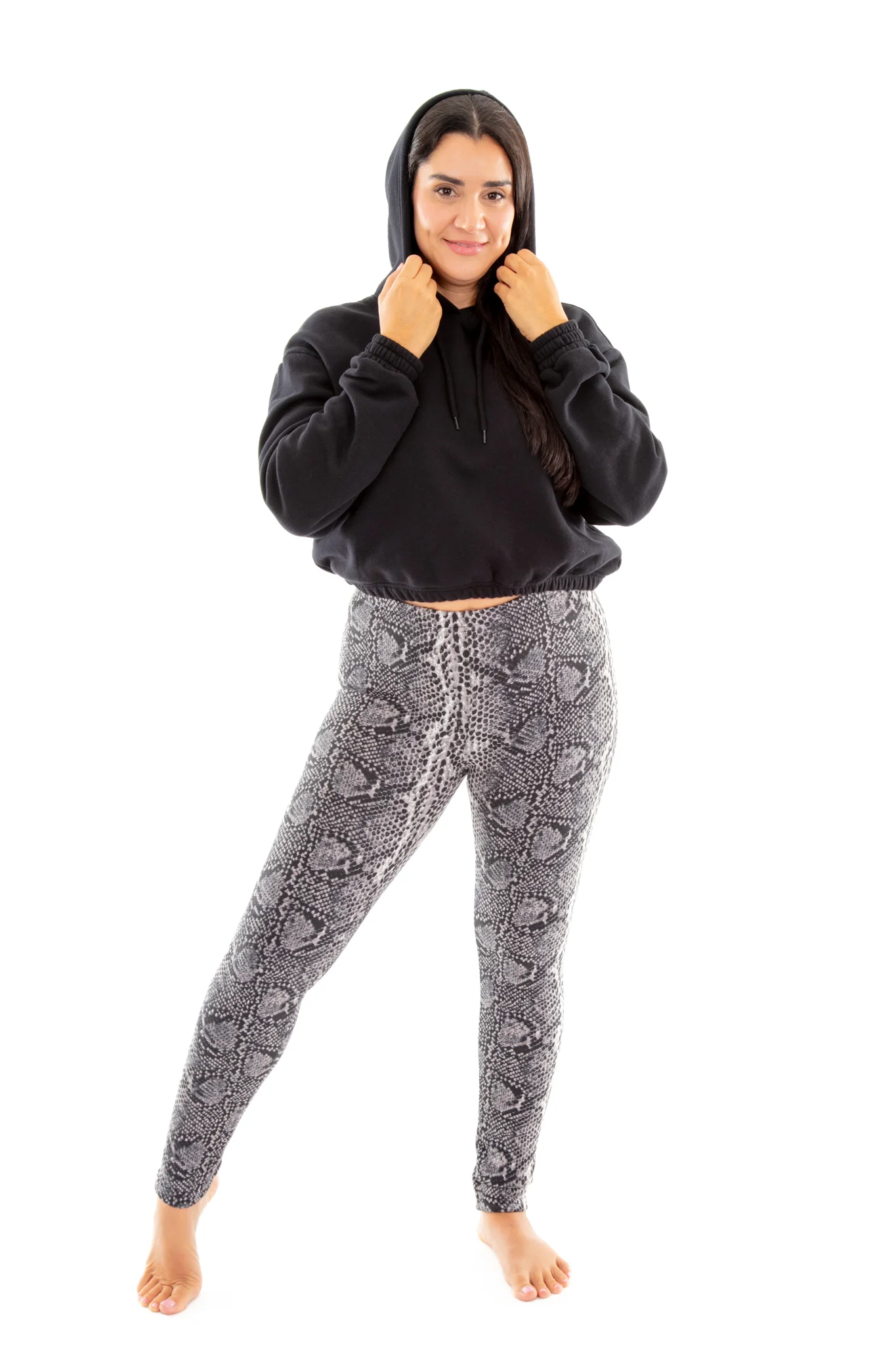 Dark Grey Snake - Cozy Lined Leggings - Image 4