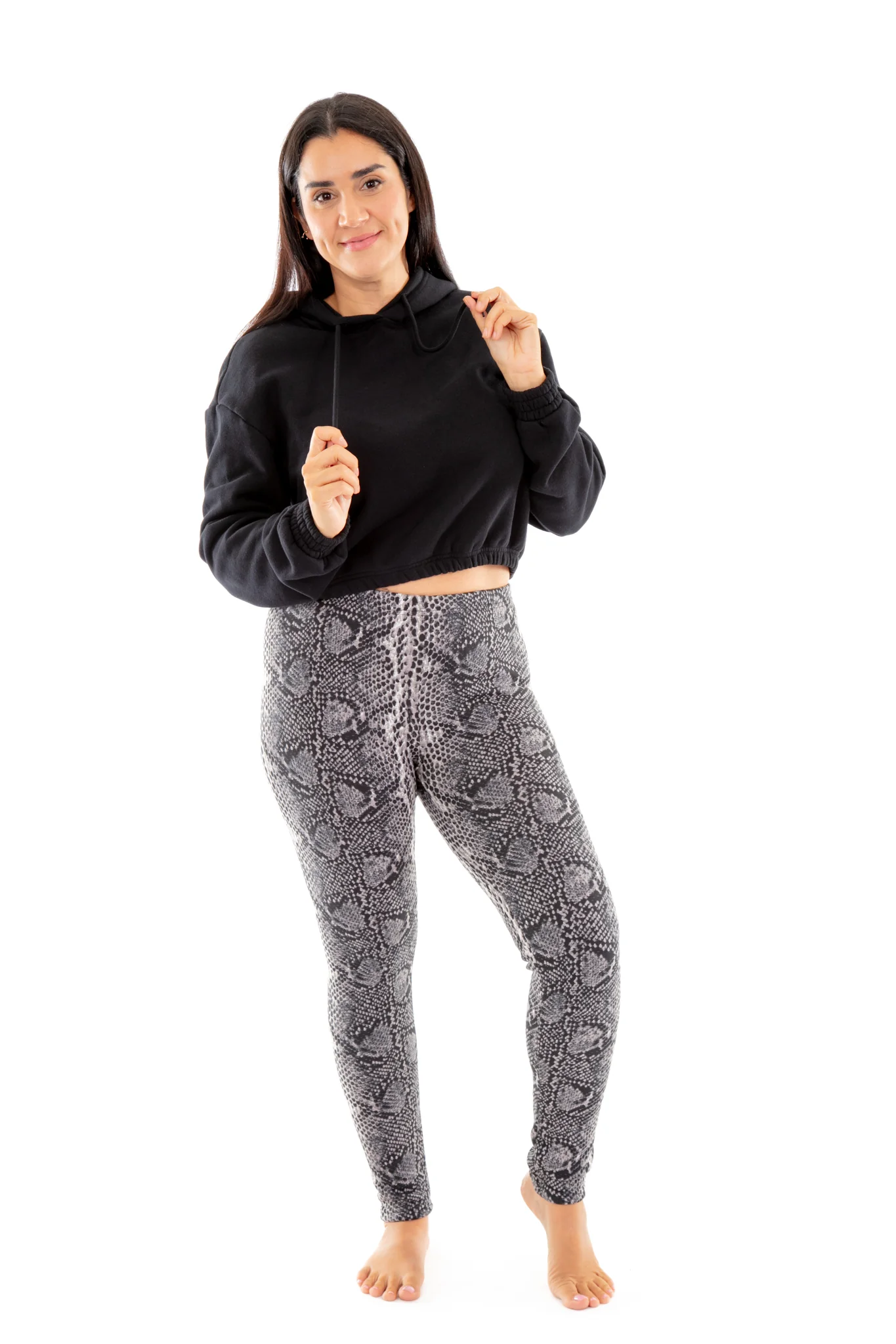 Dark Grey Snake - Cozy Lined Leggings - Image 5