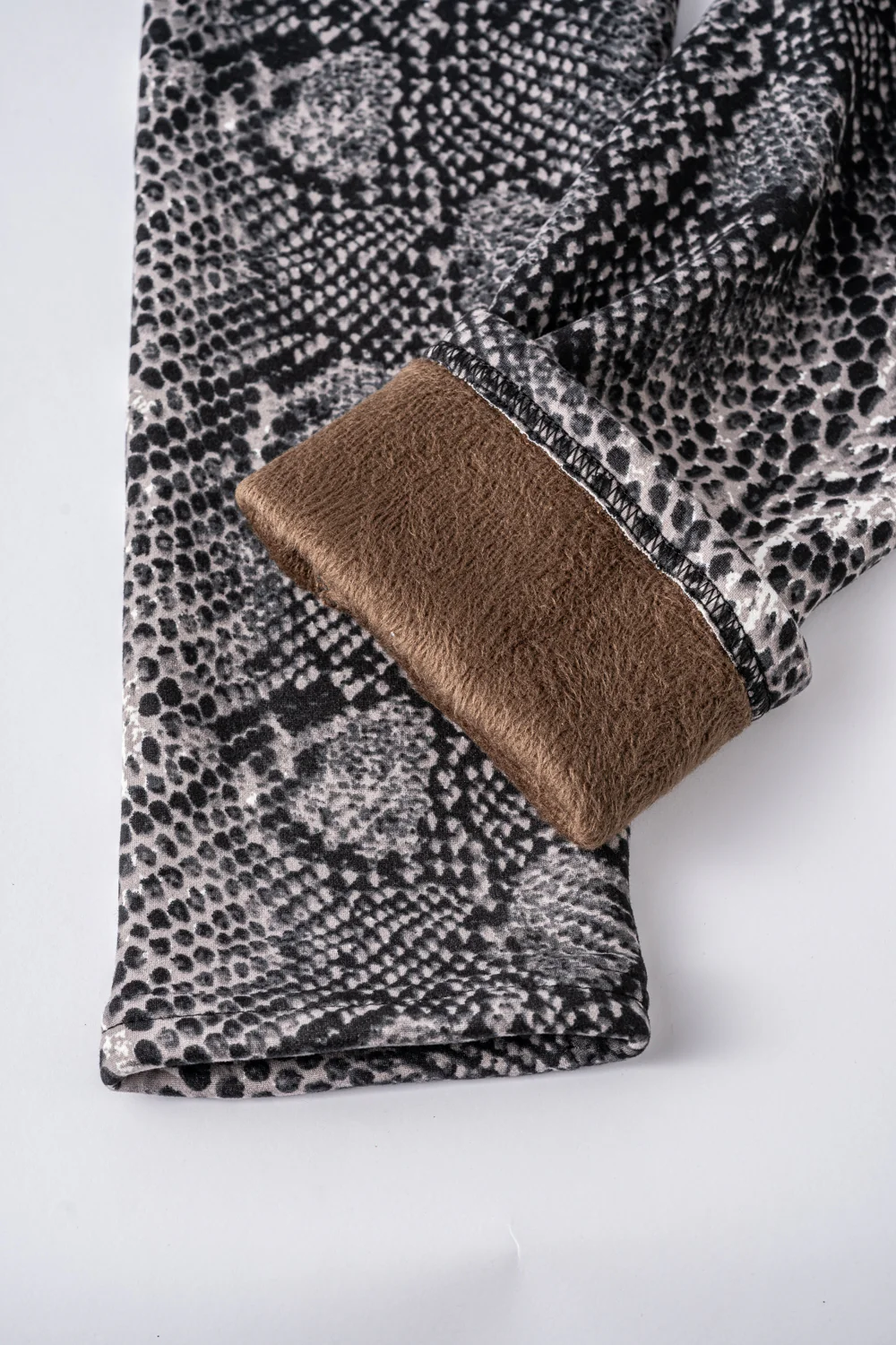 Dark Grey Snake - Cozy Lined Leggings - Image 6
