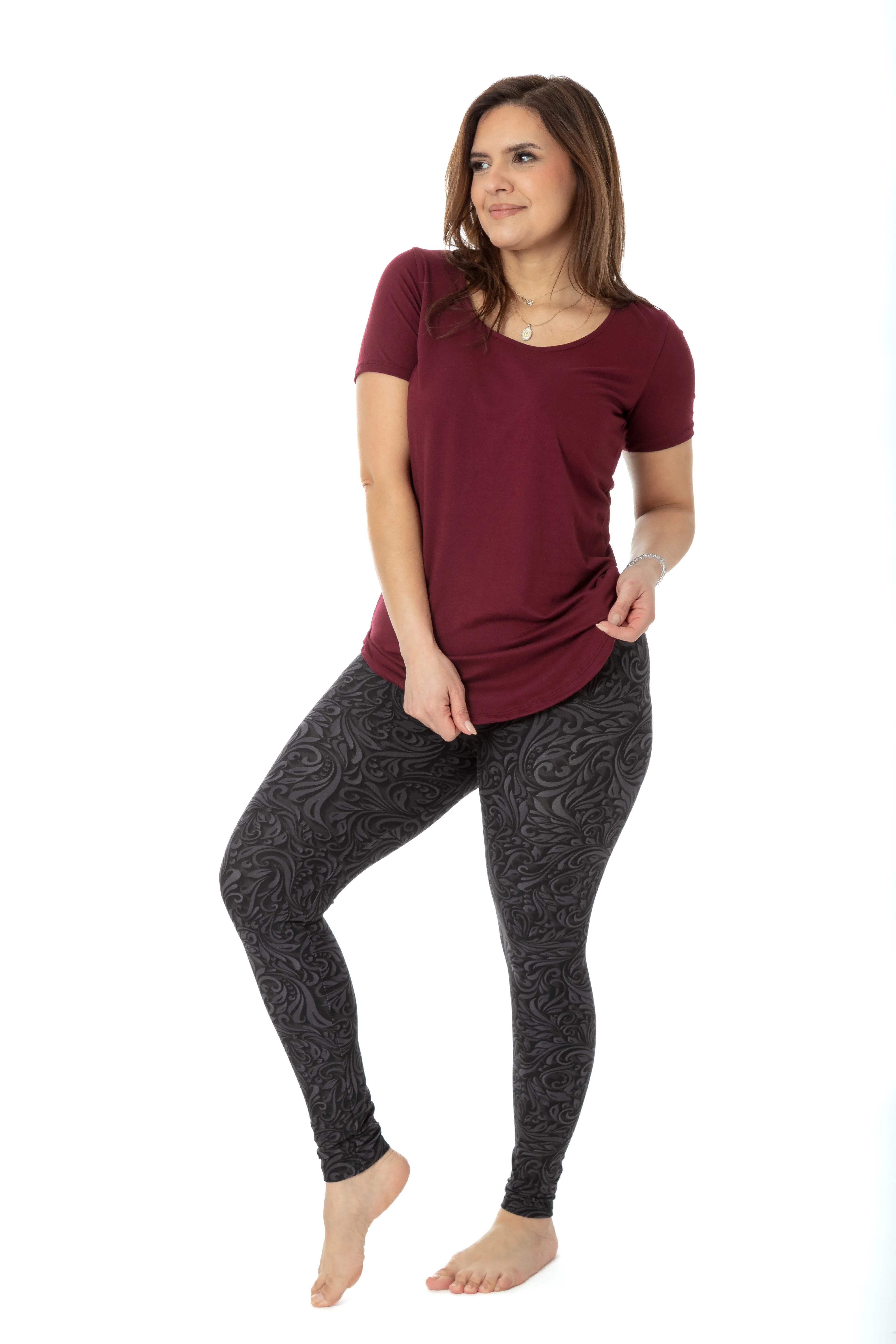 Flowery Grey - All Season Leggings - Image 3