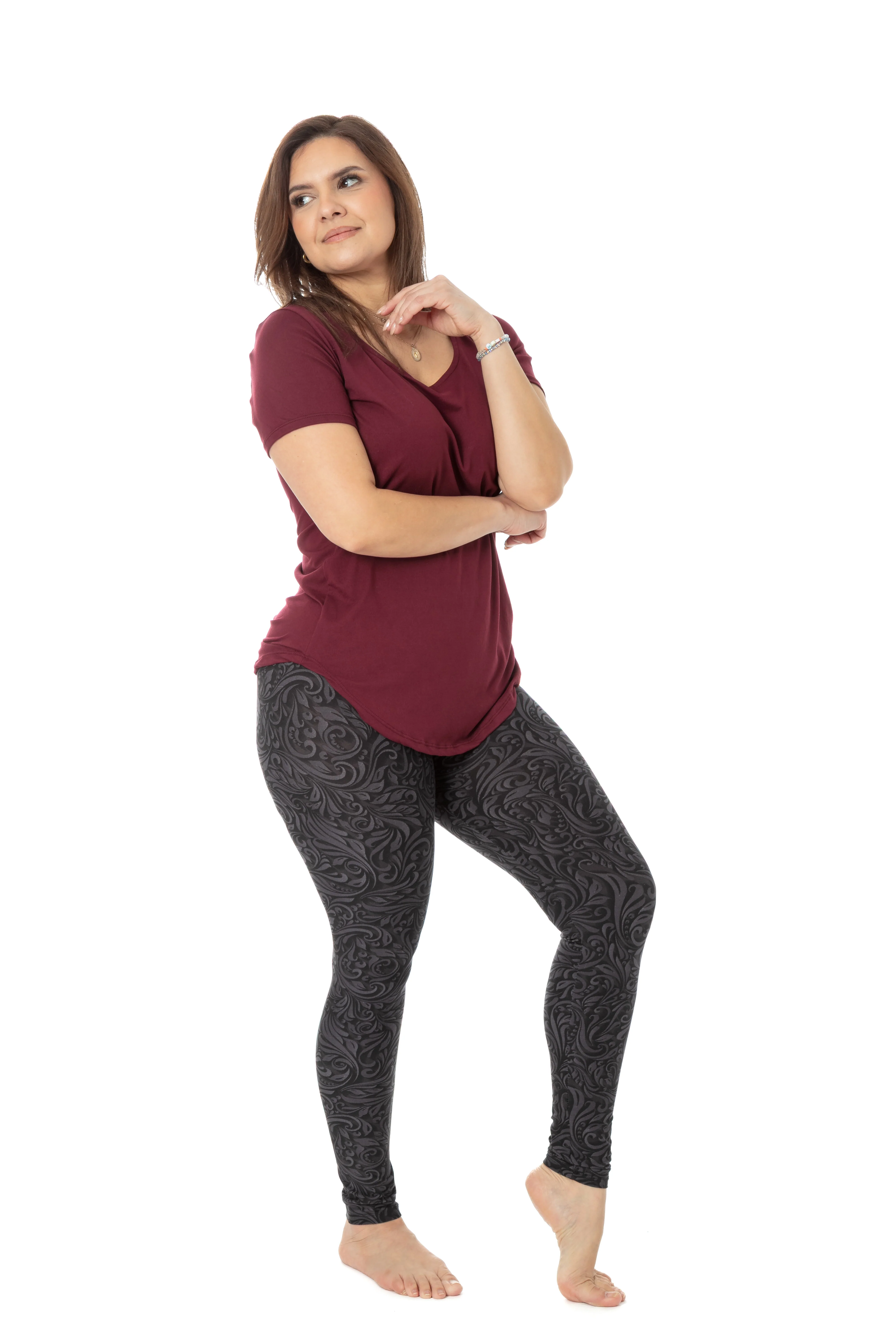 Flowery Grey - All Season Leggings - Image 7