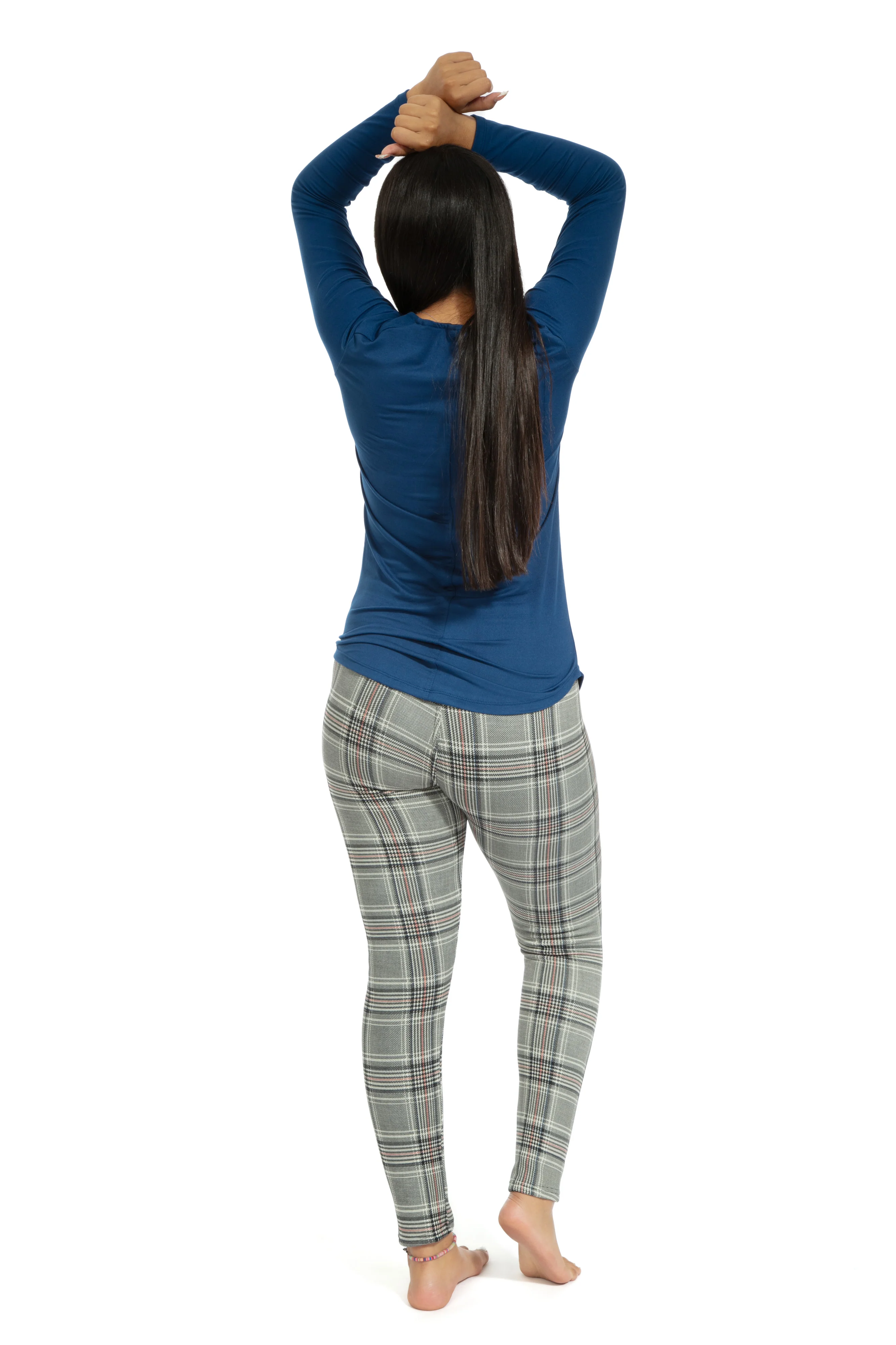 Glen Squares - Cozy Lined Leggings - Image 5