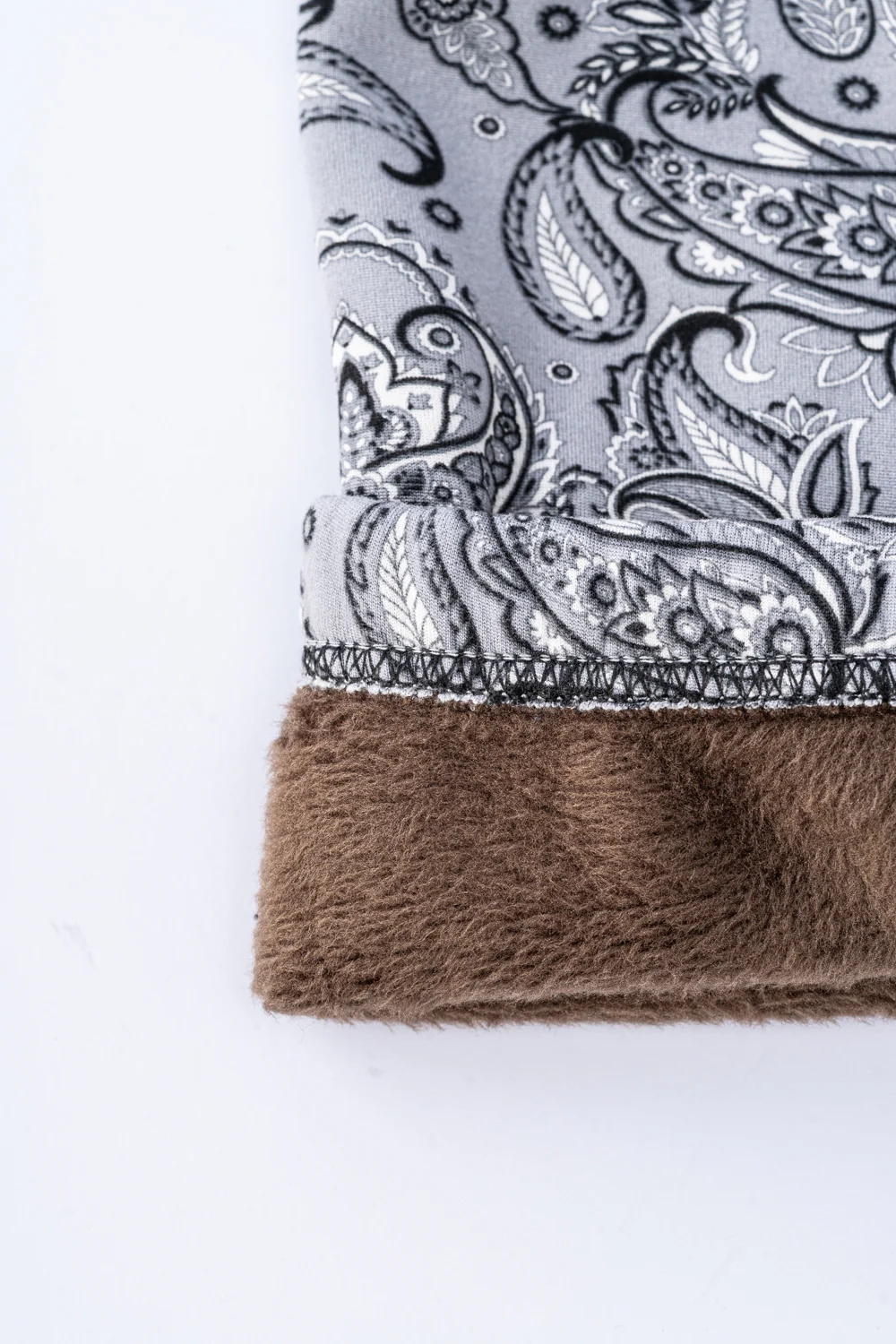 Gray Paisley - Cozy Lined Leggings - Image 8