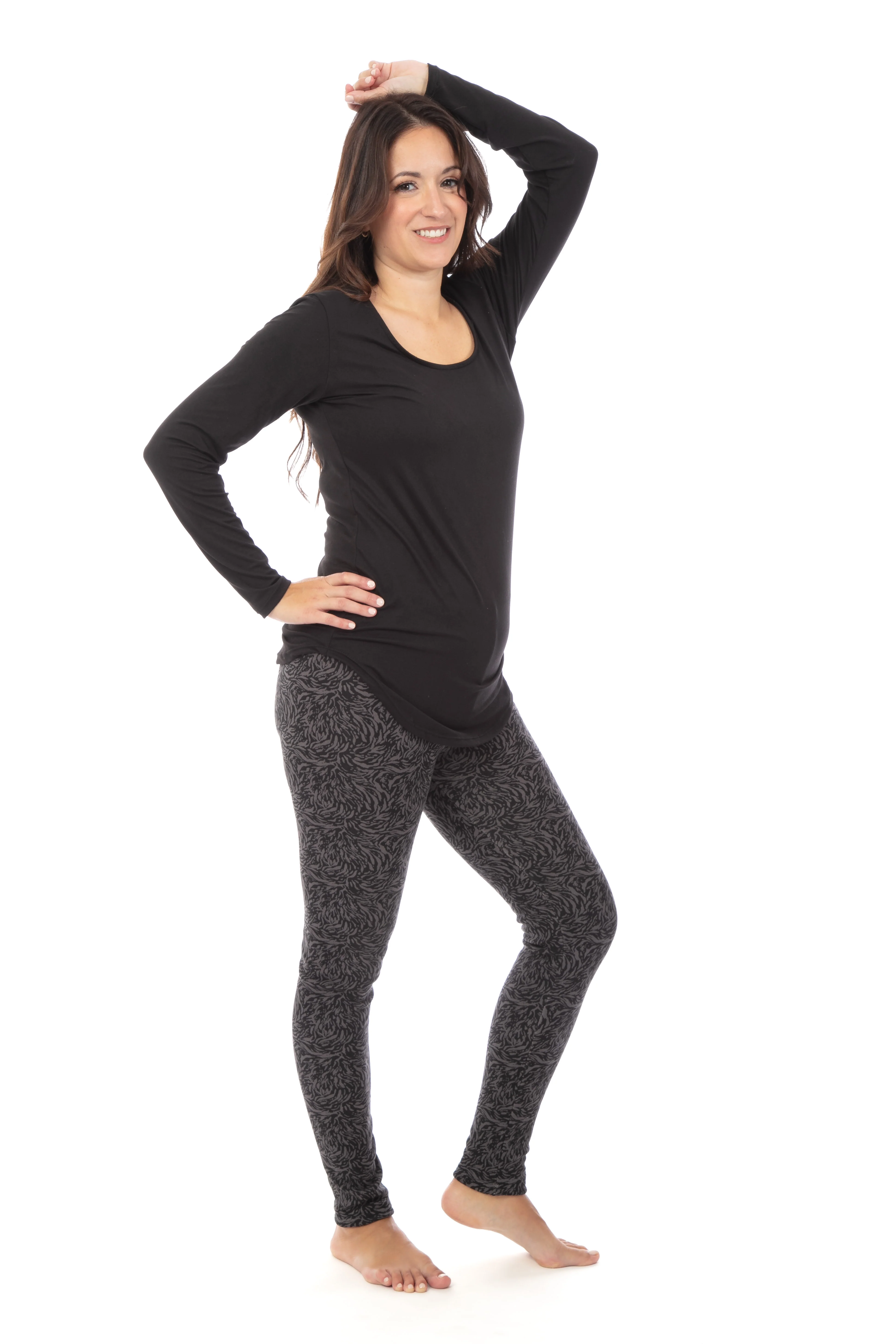 Gray Tiger - Cozy Lined Leggings - Image 3